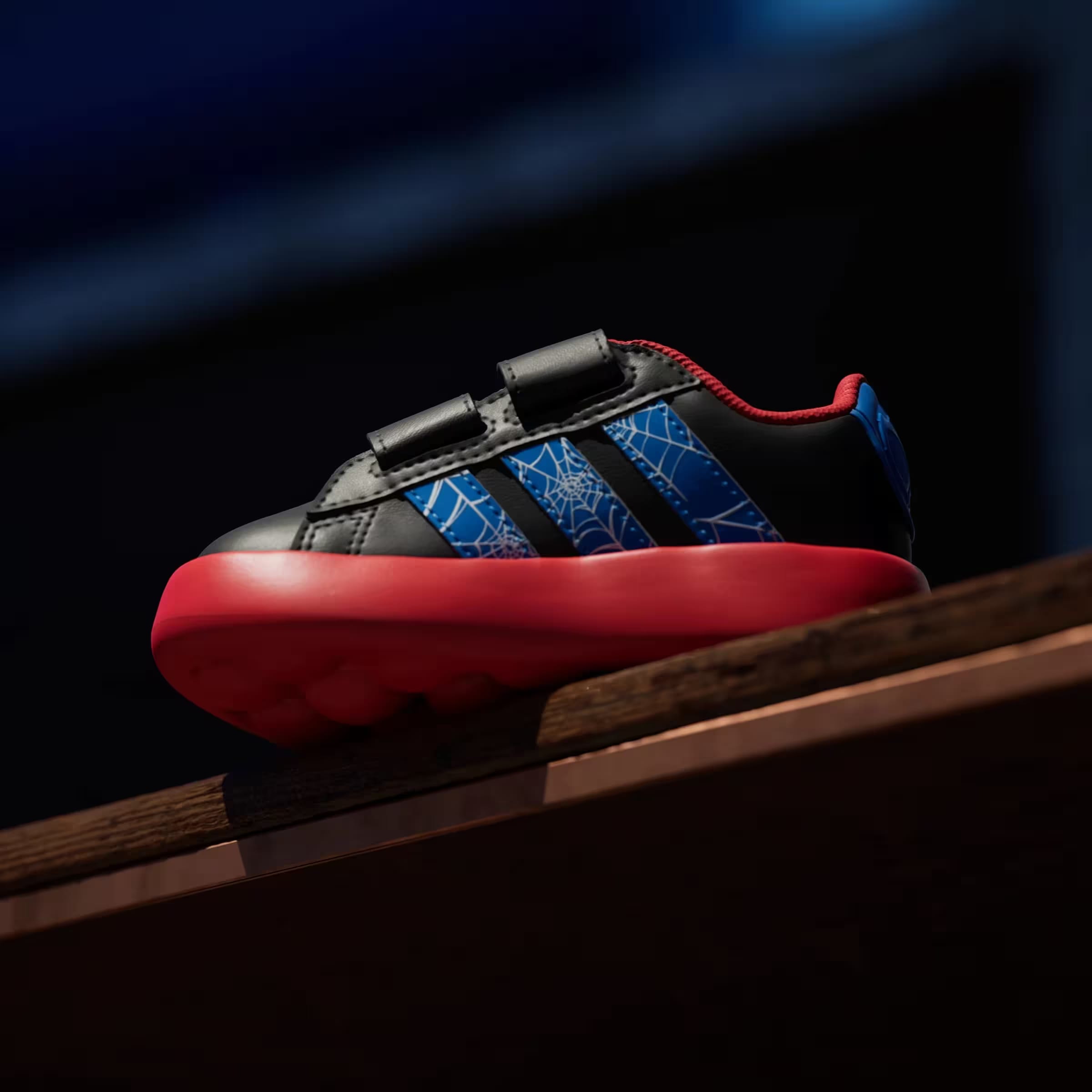 adidas Grand Court Spider-Man Core Black Bright Blue Pure Ruby (TD)