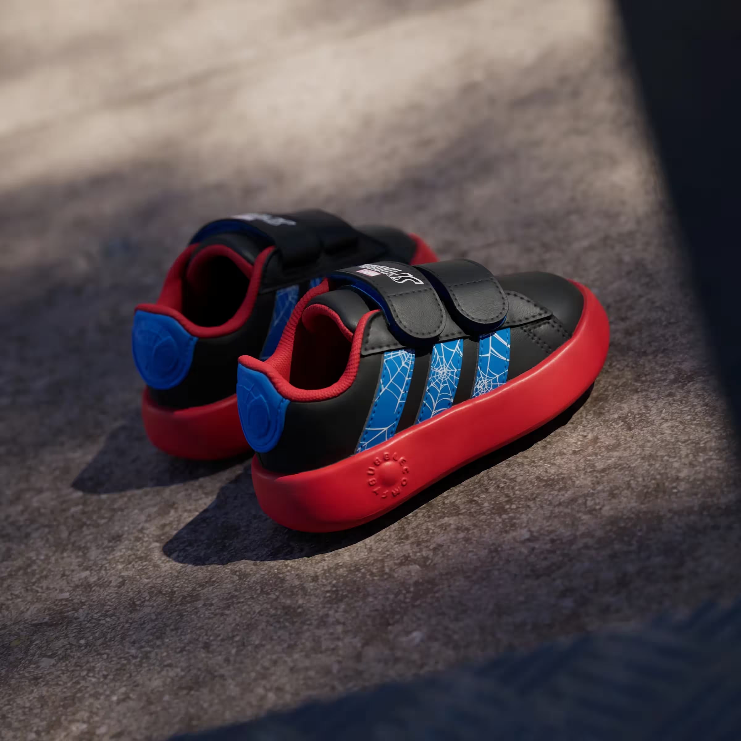 adidas Grand Court Spider-Man Core Black Bright Blue Pure Ruby (TD)