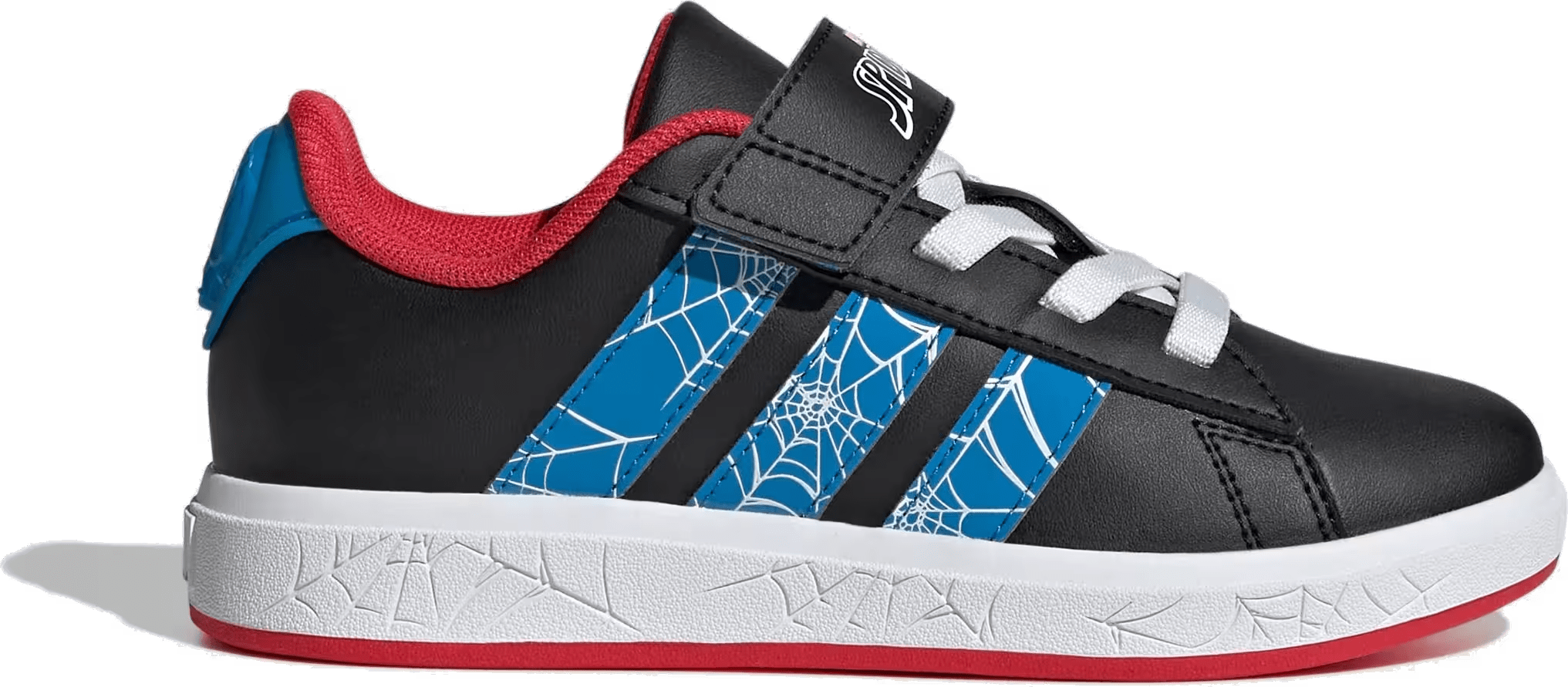 adidas Grand Court Spider-Man Core Black Bright Blue Pure Ruby (GS)