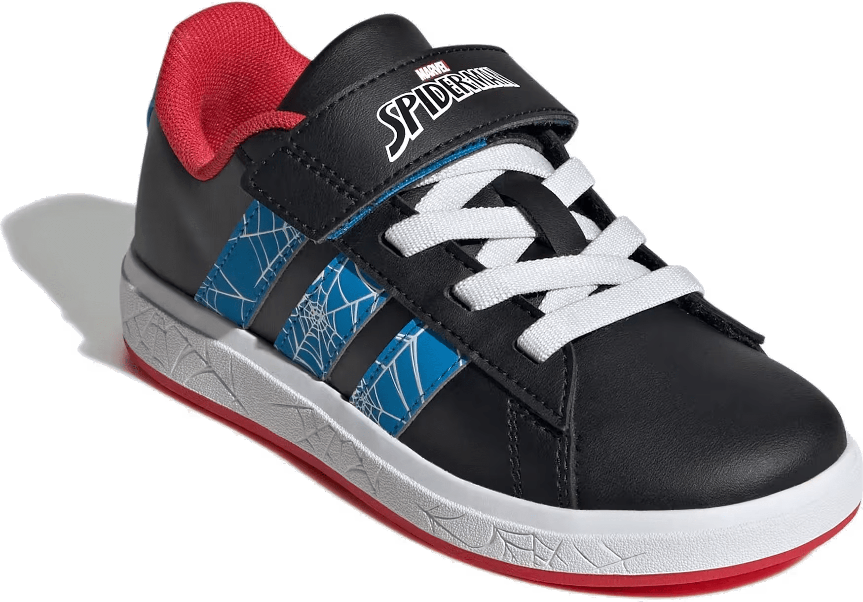 adidas Grand Court Spider-Man Core Black Bright Blue Pure Ruby (GS)