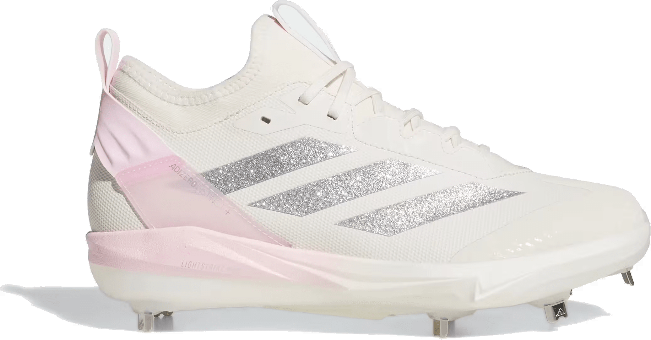 adidas Adizero Instinct+ 2.0 Chalk White Silver Metallic Clear Pink (Women's)