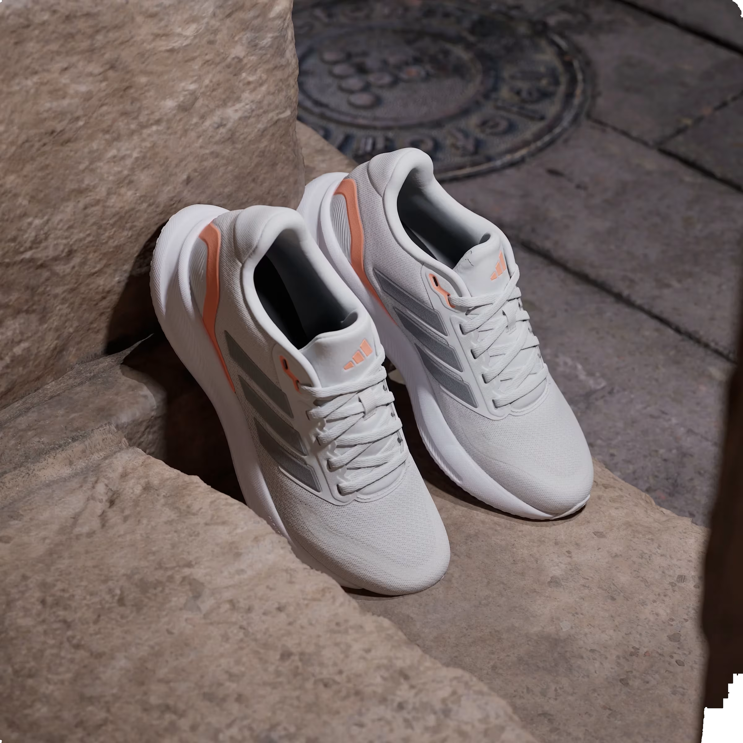 adidas Runfalcon 5 Crystal White Iron Metallic Orange (Women's)