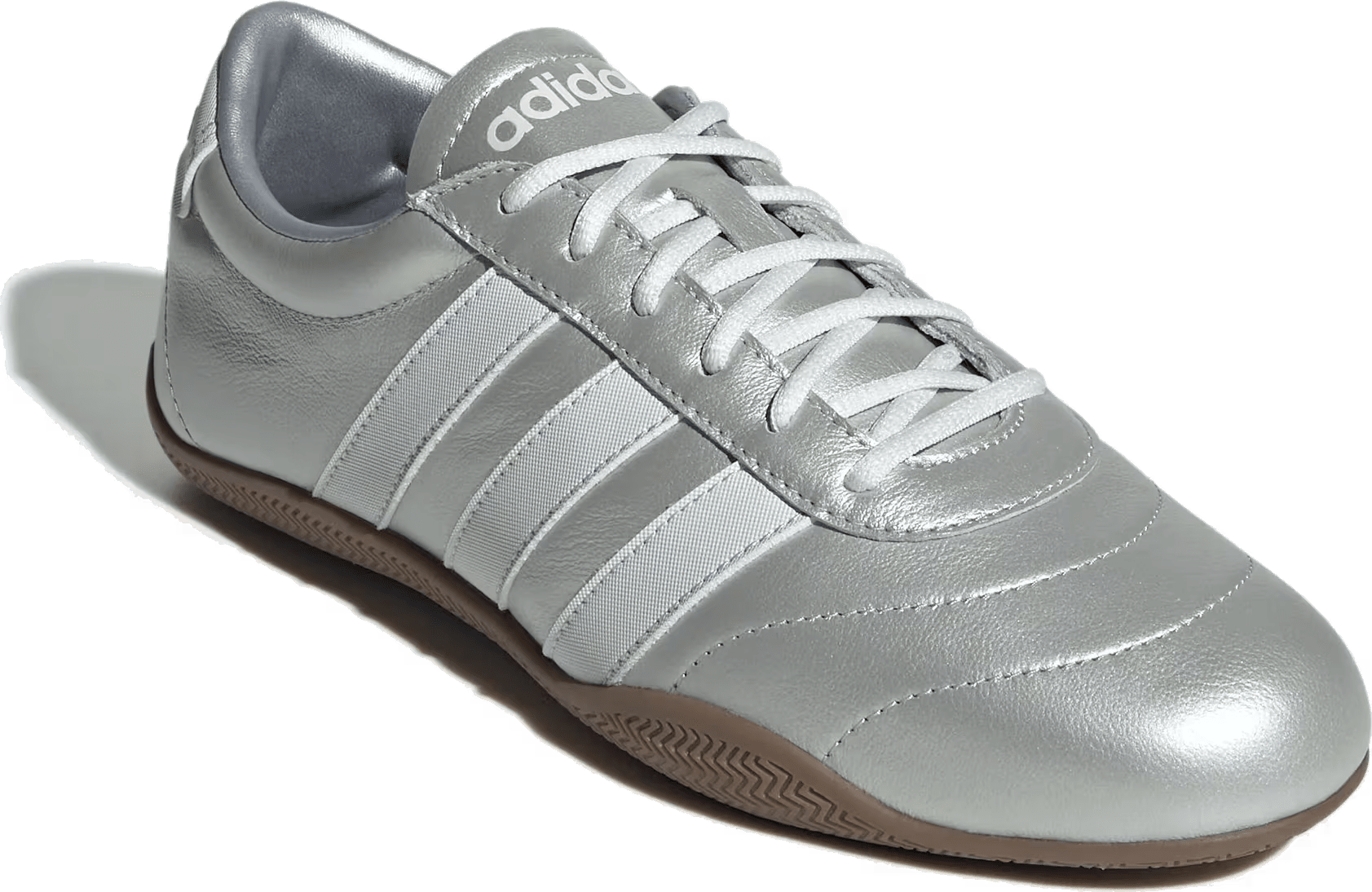 adidas Grand Court Lo Silver Metallic Crystal White Gum (Women's)