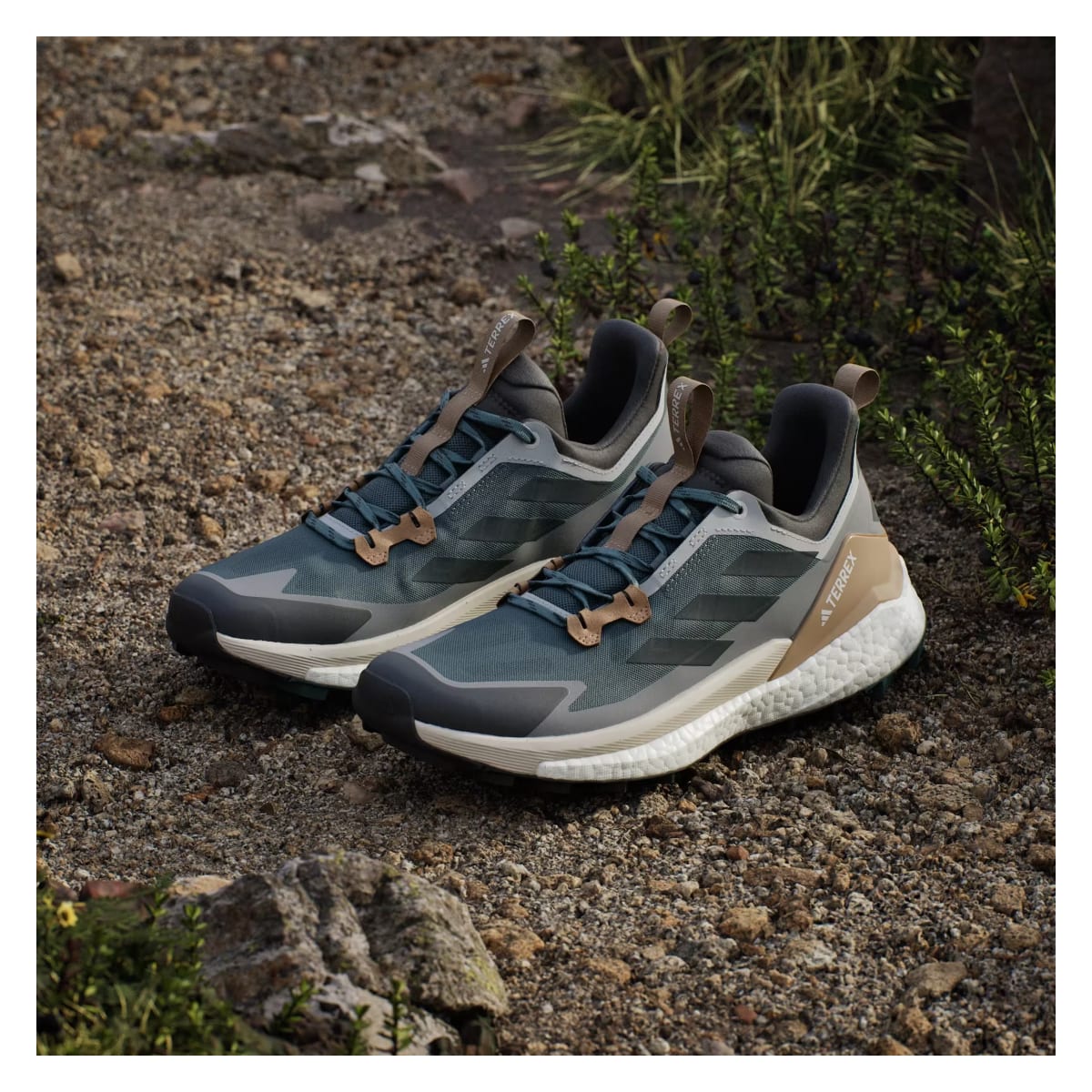 adidas Terrex Free Hiker 2.0 Low Preloved Teal Aurora Ivy Grey Three