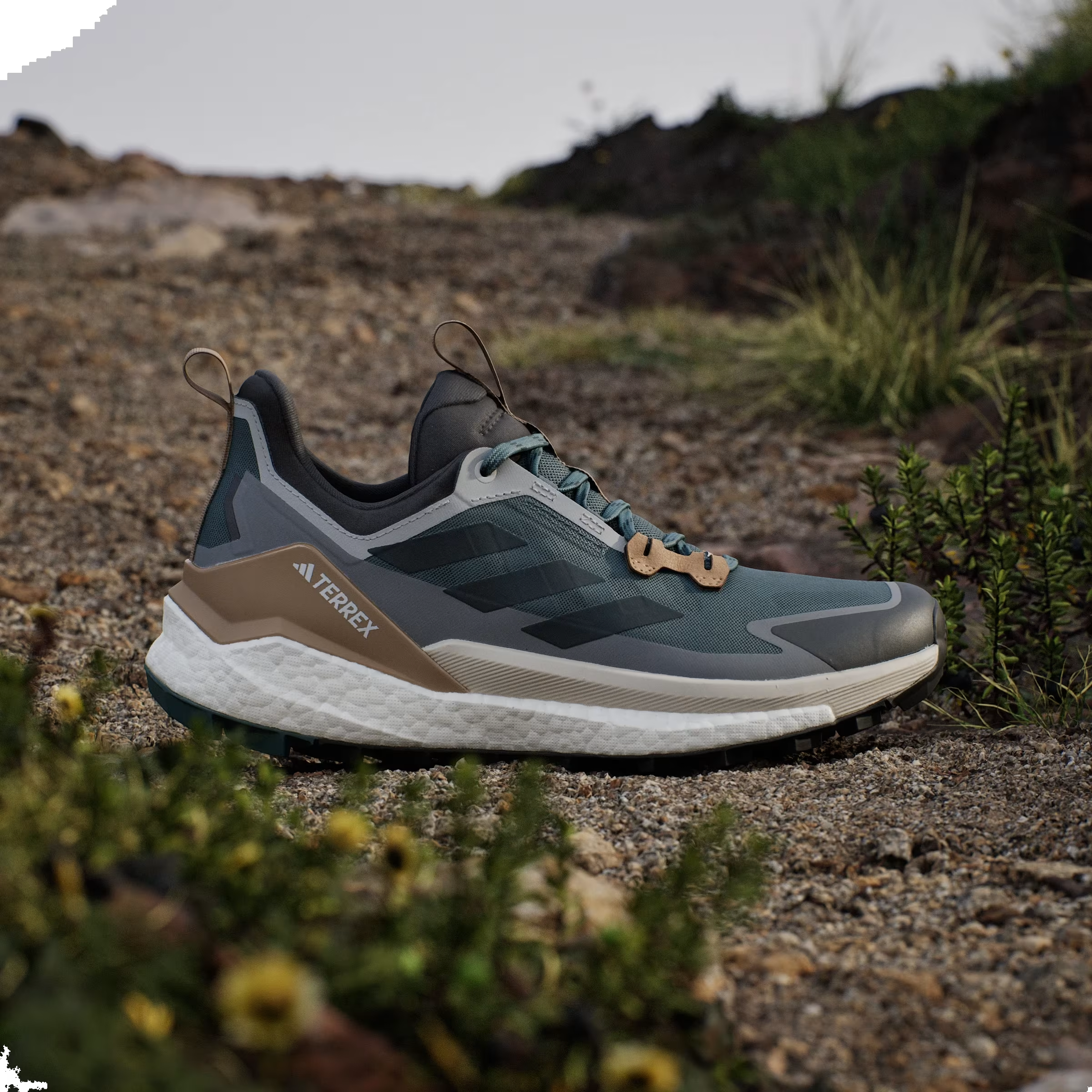 adidas Terrex Free Hiker 2.0 Low Preloved Teal Aurora Ivy Grey Three