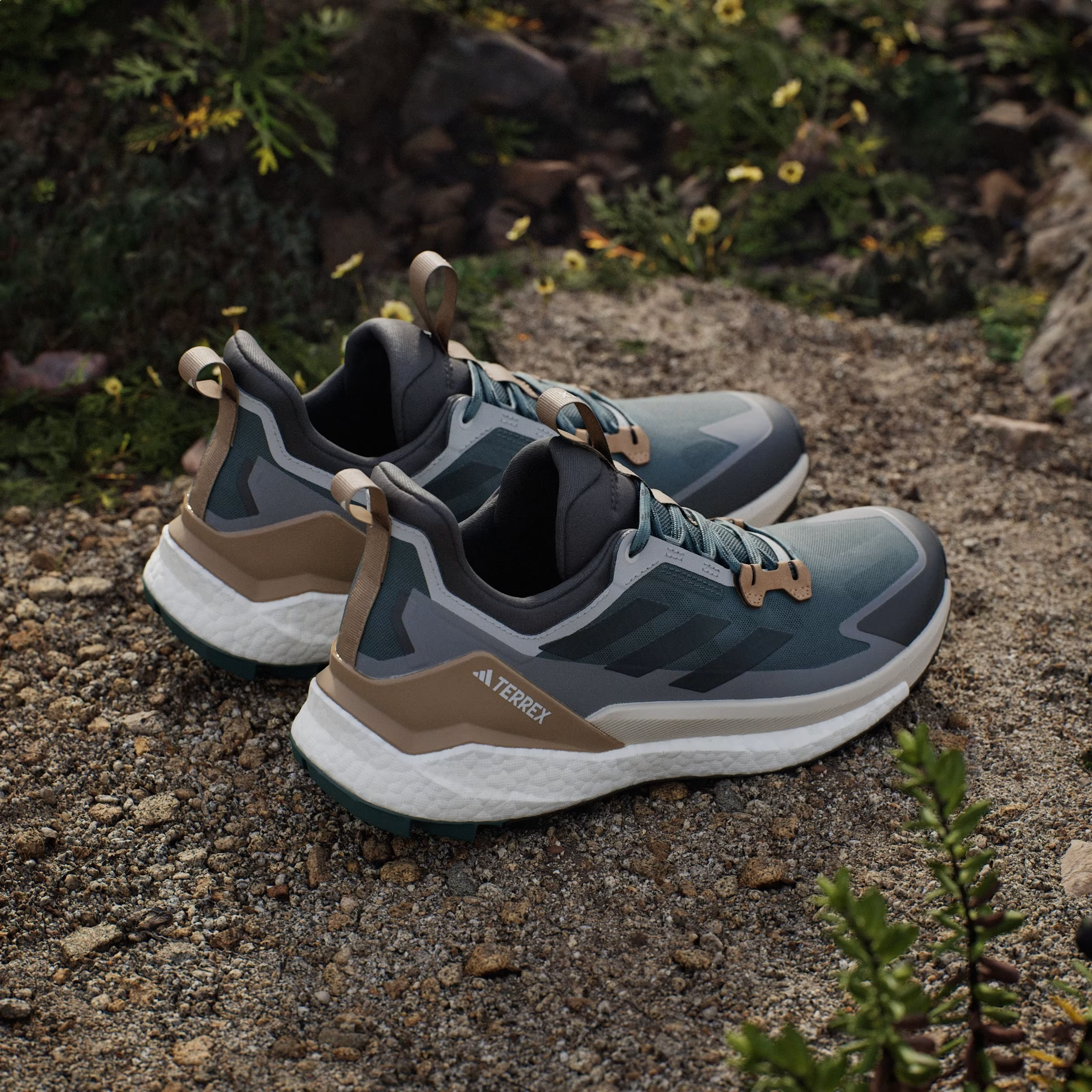 adidas Terrex Free Hiker 2.0 Low Preloved Teal Aurora Ivy Grey Three