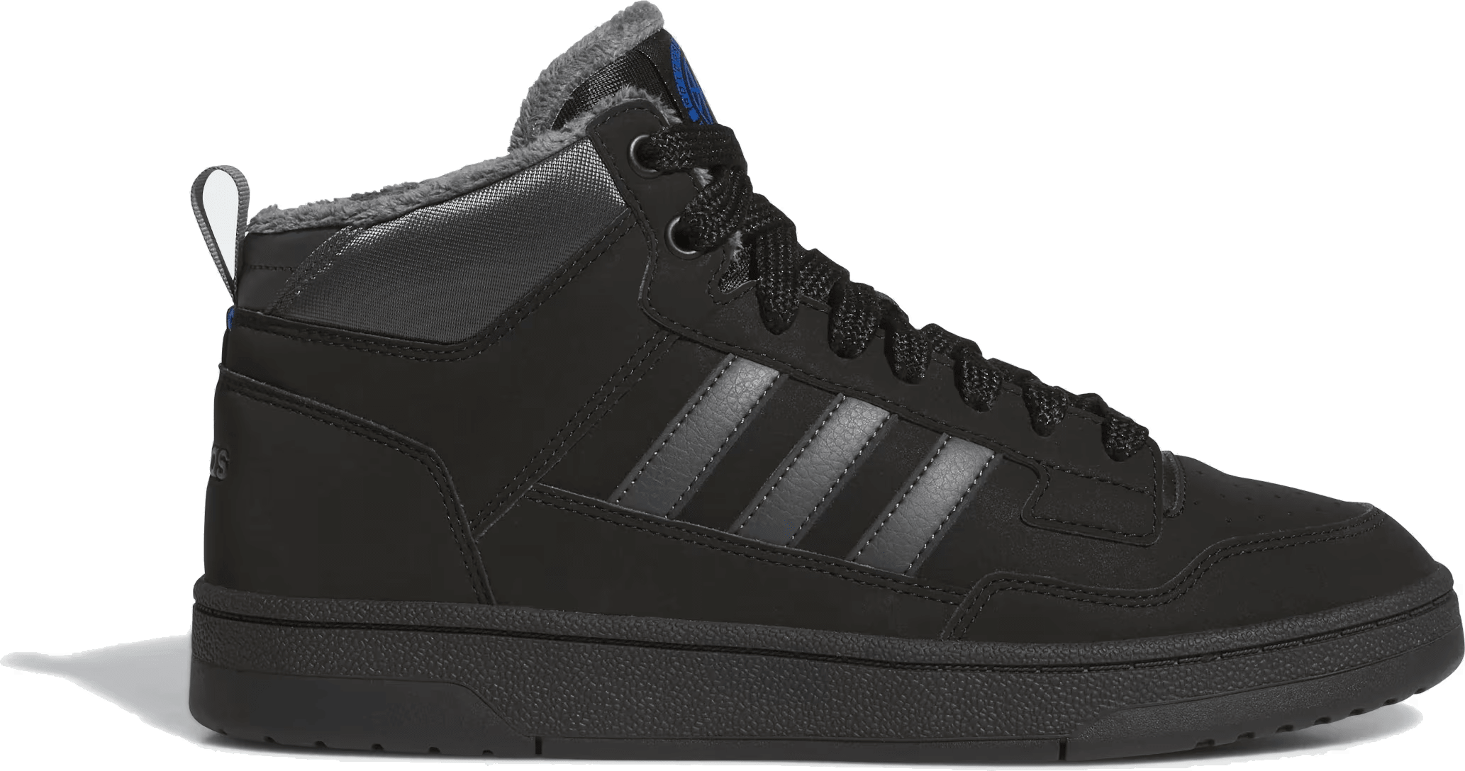 adidas Rapid Court Mid Winterized Core Black Grey Six Bright Royal