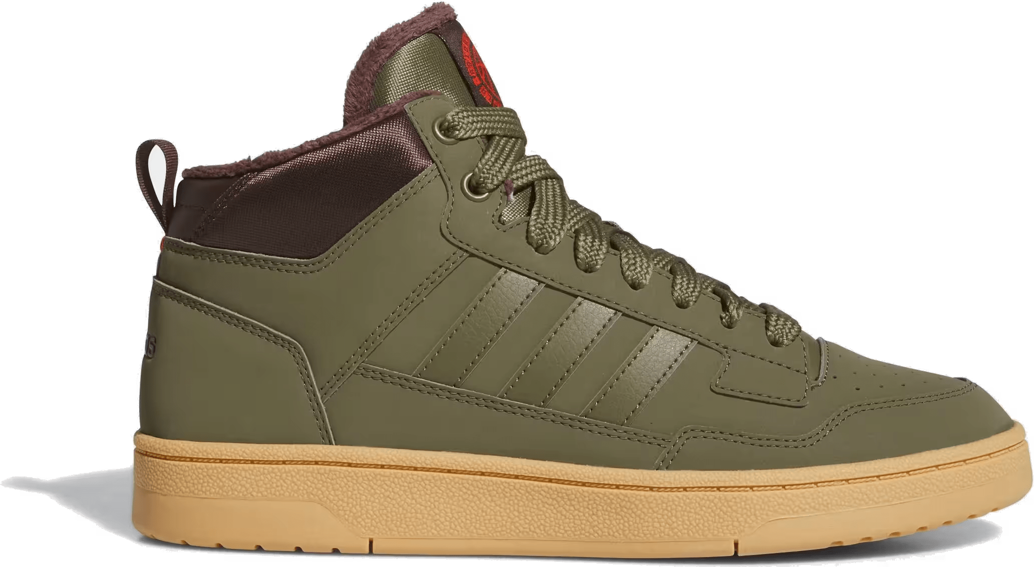 adidas Rapid Court Mid Winterized Olive Strata Shadow Brown Gum