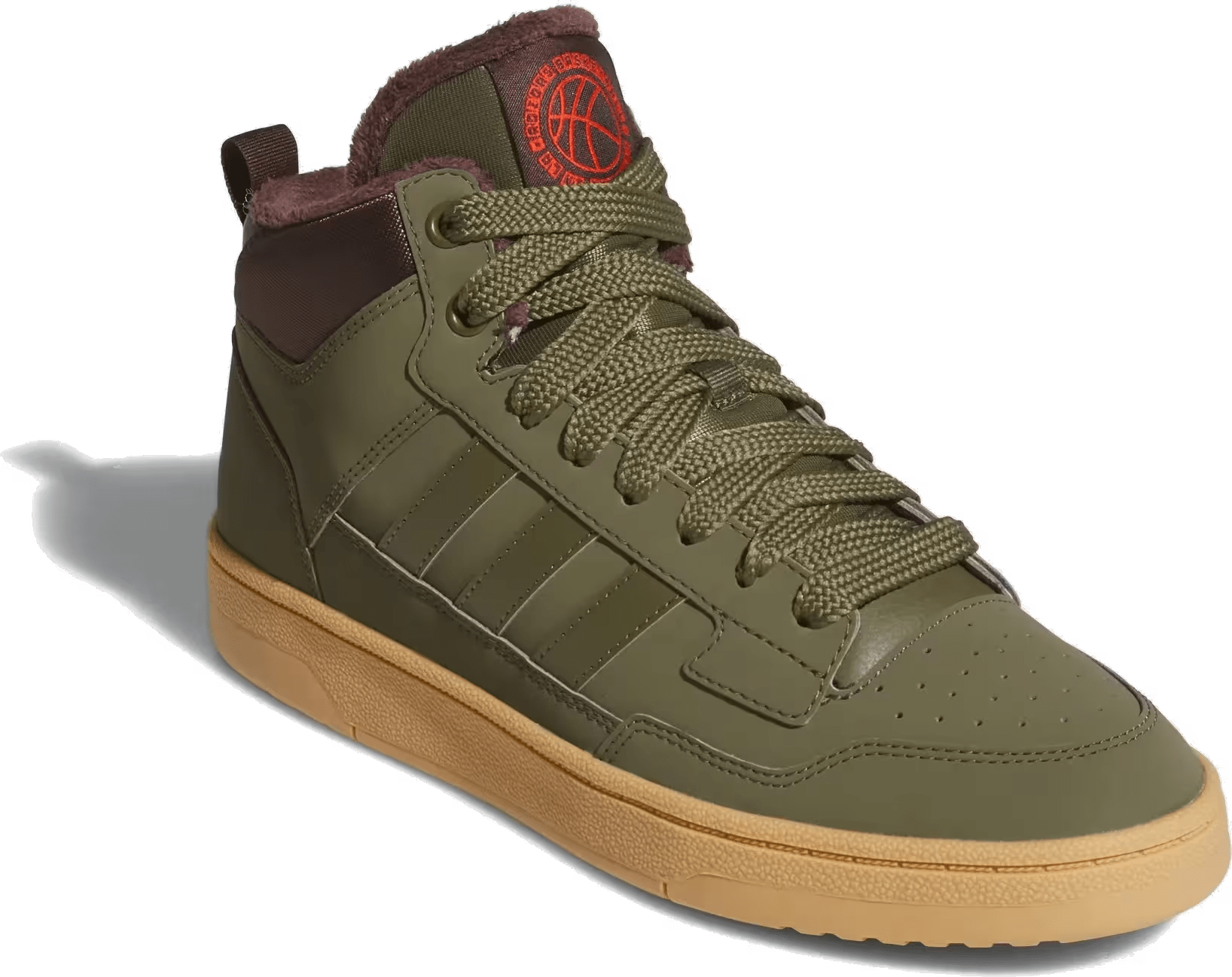 adidas Rapid Court Mid Winterized Olive Strata Shadow Brown Gum