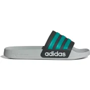 adidas Adilette Shower Slides Core Black Pure Teal Grey Two