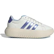 adidas Grand Court Platform Off White Blue Spark Metallic Wonder White (Women's)