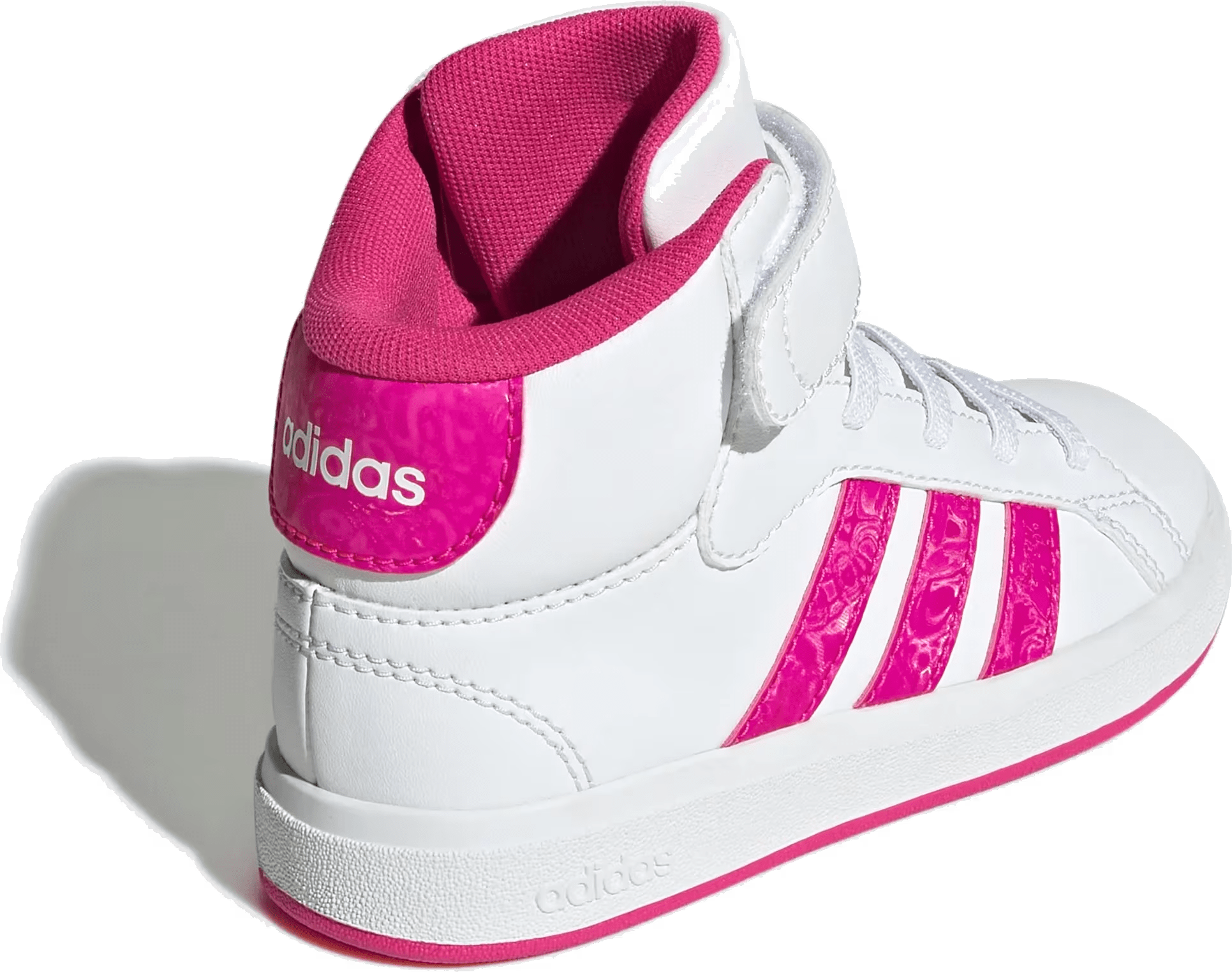 adidas Grand Court Mid White Shock Pink (GS)