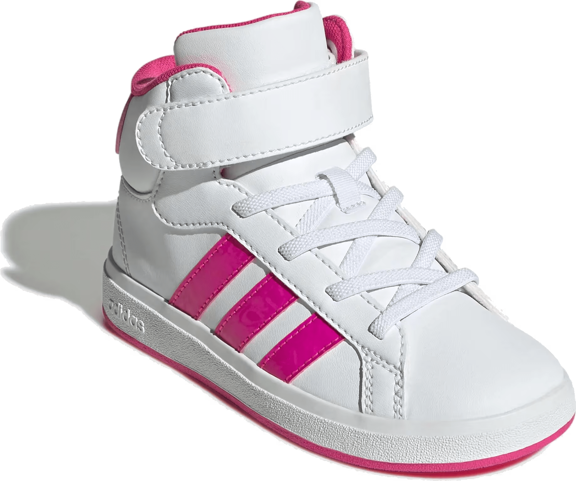 adidas Grand Court Mid White Shock Pink (GS)
