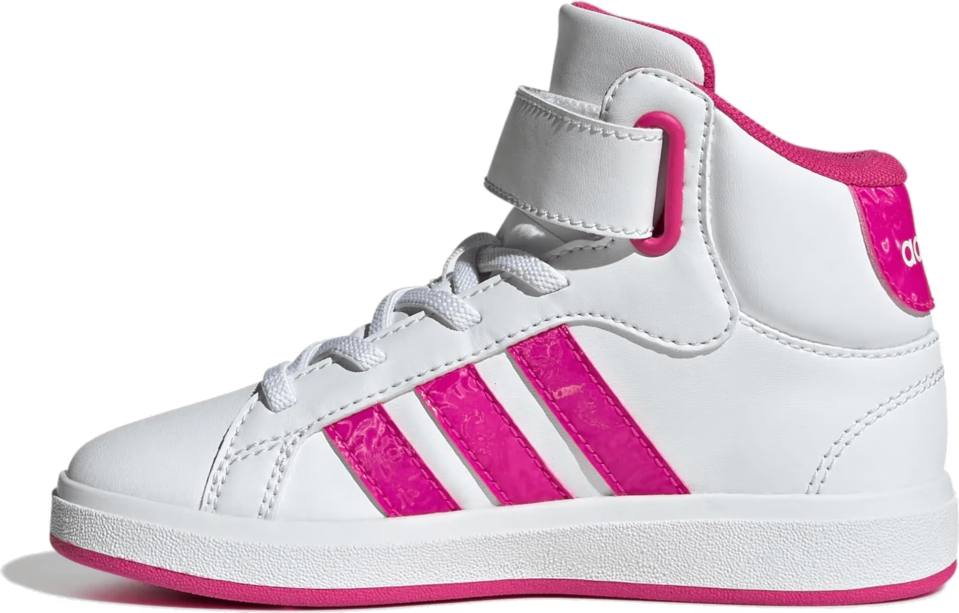 adidas Grand Court Mid White Shock Pink (GS)