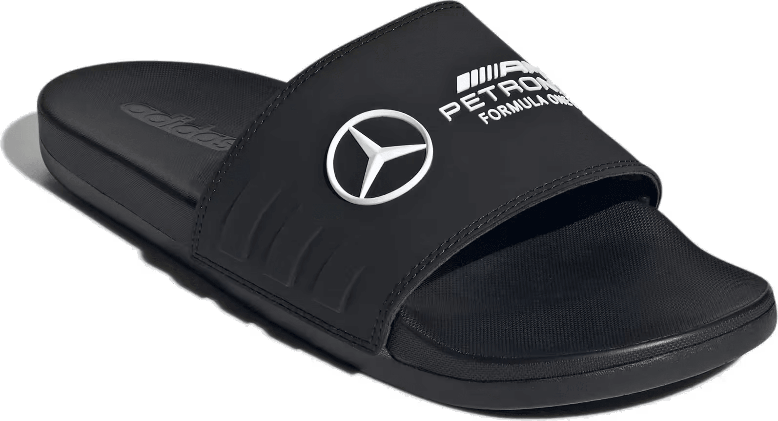 Mercedes AMG Petronas F1 Team x Adidas Adilette Slippers "Black"