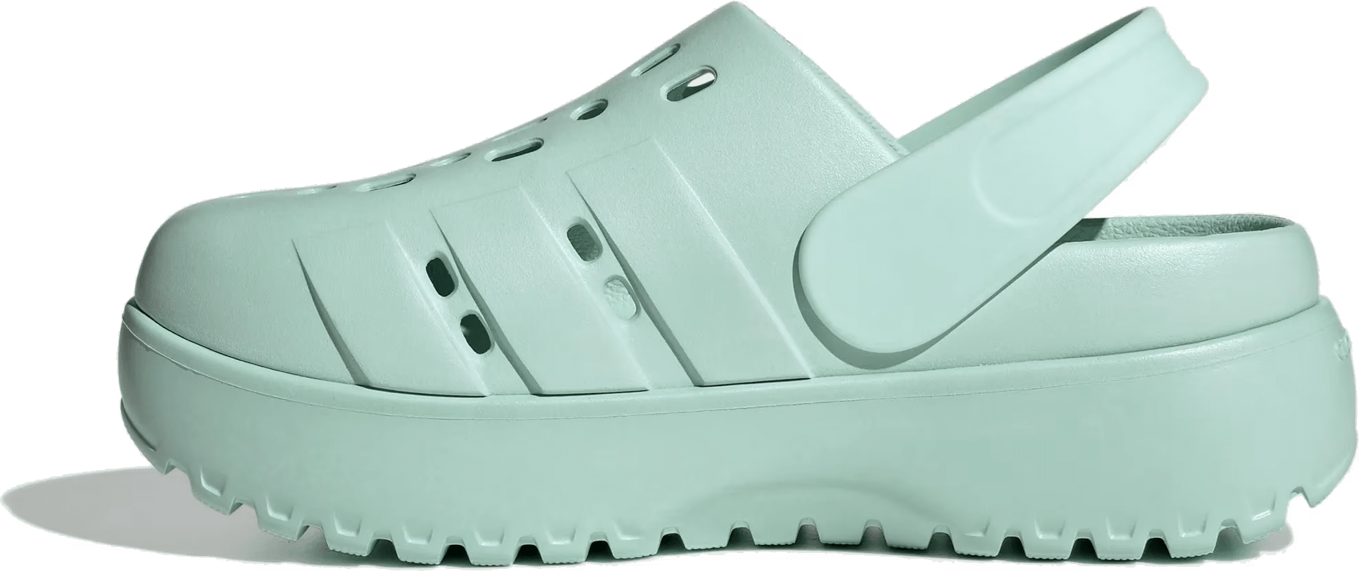 adidas Adilette Platform Clogs Halo Mint (Women's)