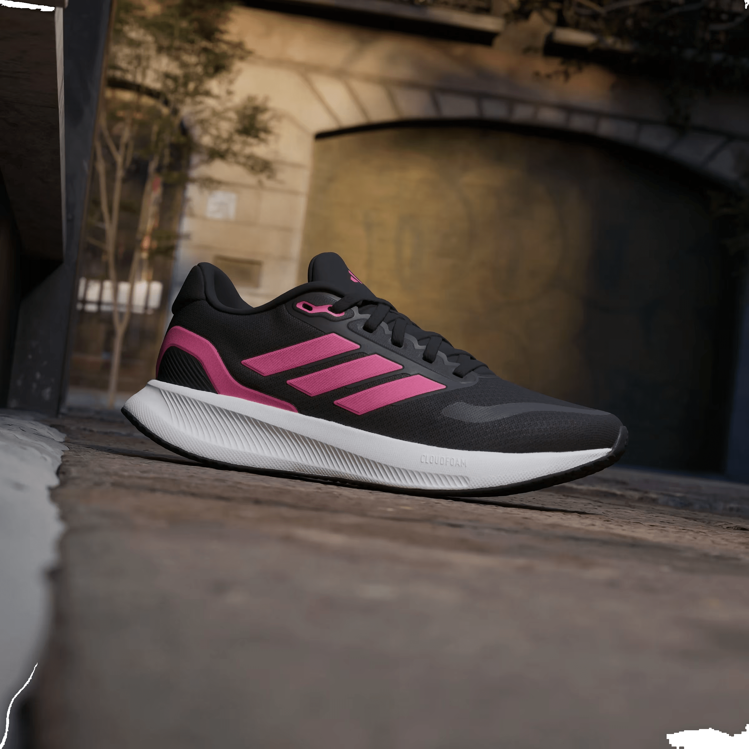 adidas Runfalcon 5 Black Pink Fusion White (Women's)