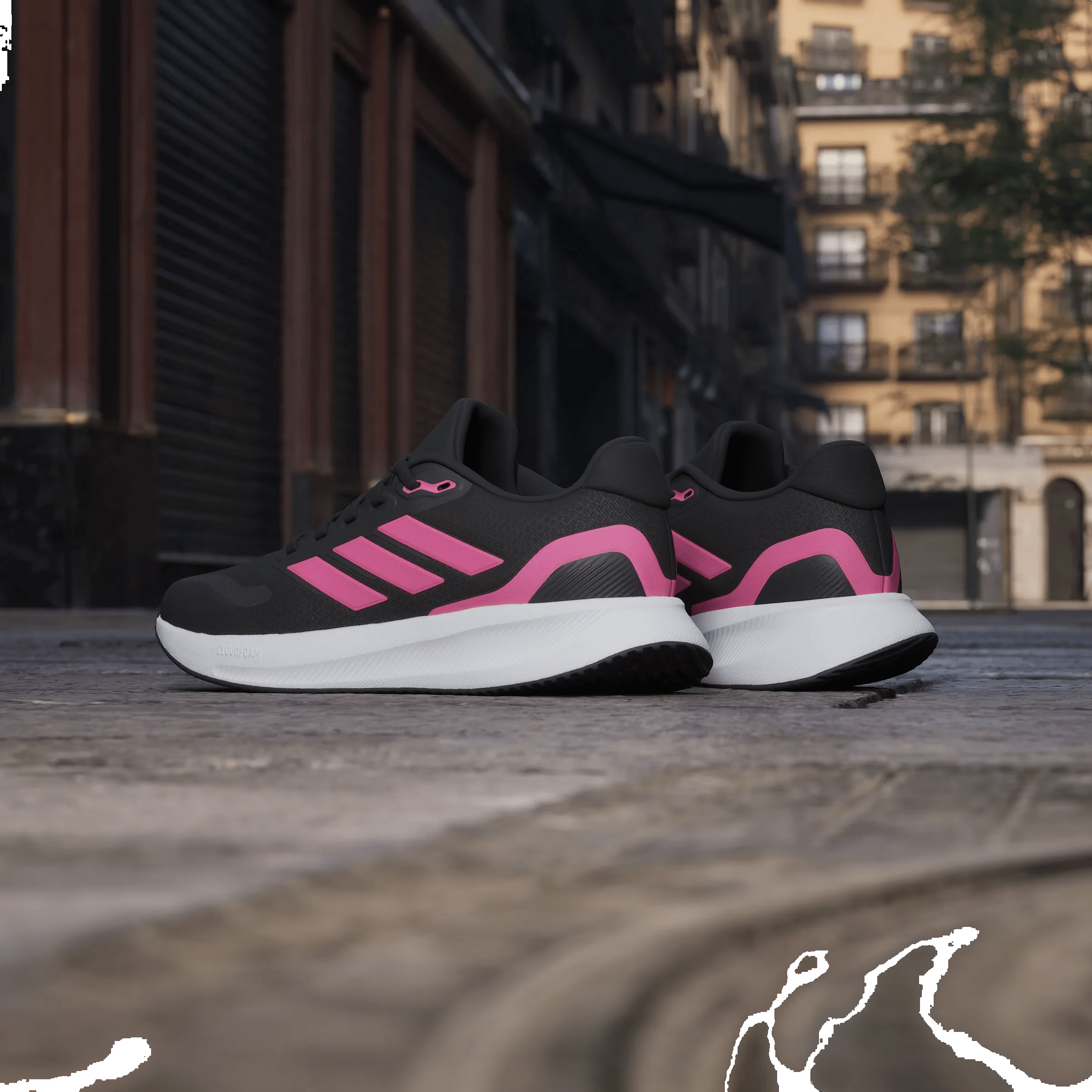 adidas Runfalcon 5 Black Pink Fusion White (Women's)