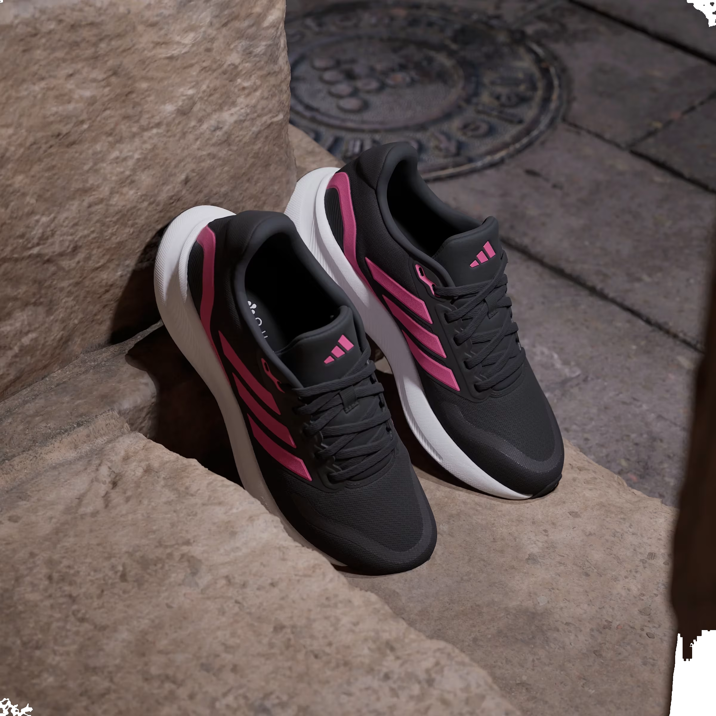 adidas Runfalcon 5 Black Pink Fusion White (Women's)