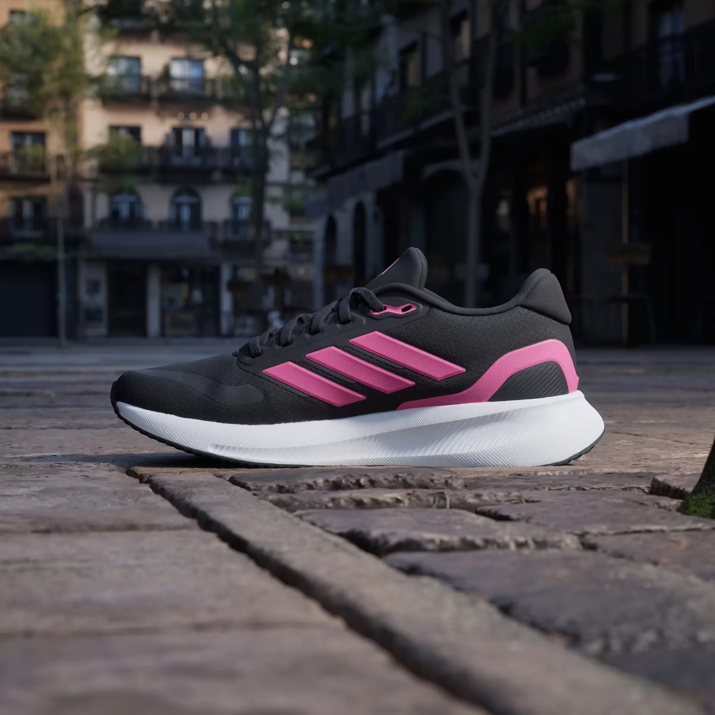 adidas Runfalcon 5 Black Pink Fusion White (Women's)