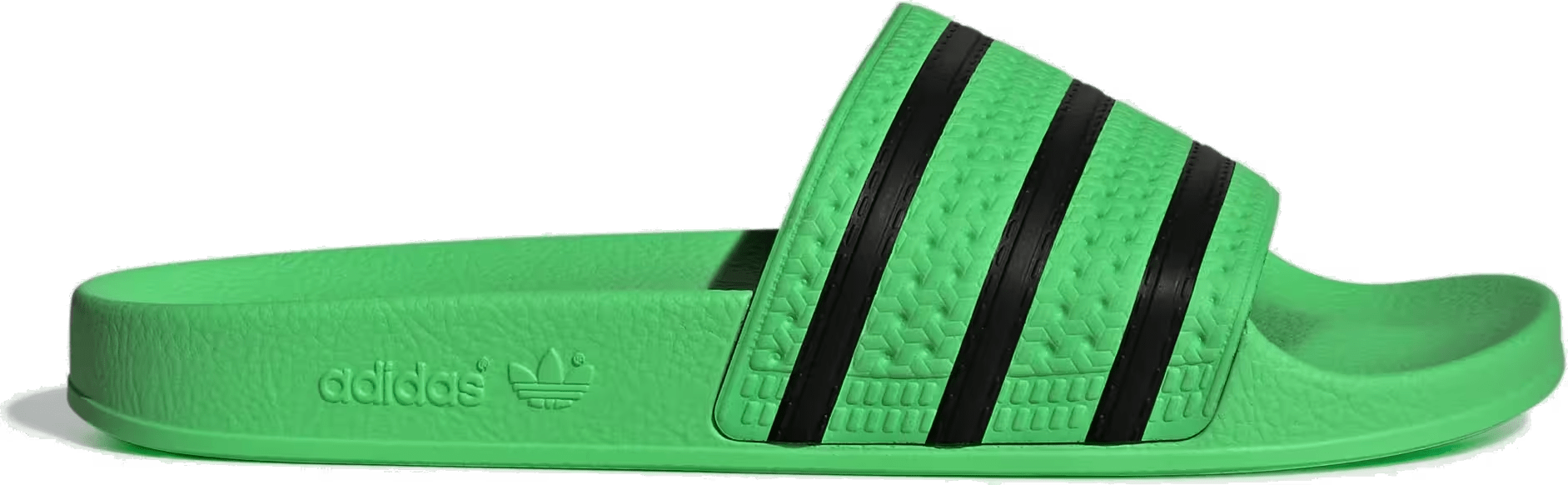 adidas Adilette Slides Screaming Green Core Black
