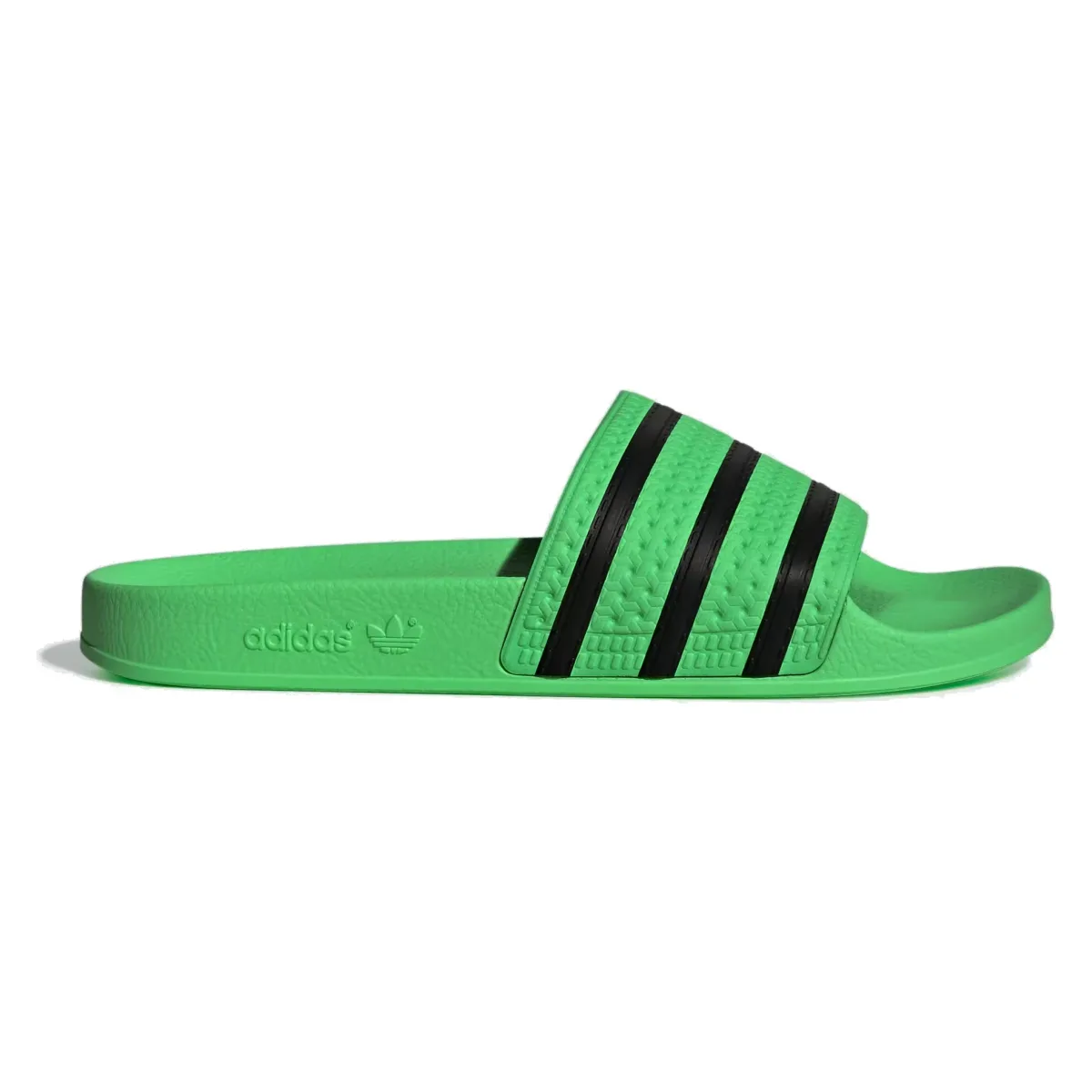 adidas Adilette Slides Screaming Green Core Black