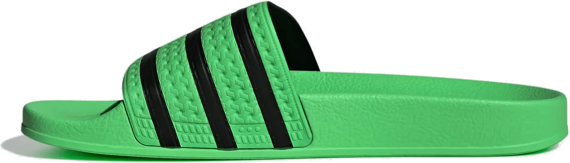adidas Adilette Slides Screaming Green Core Black
