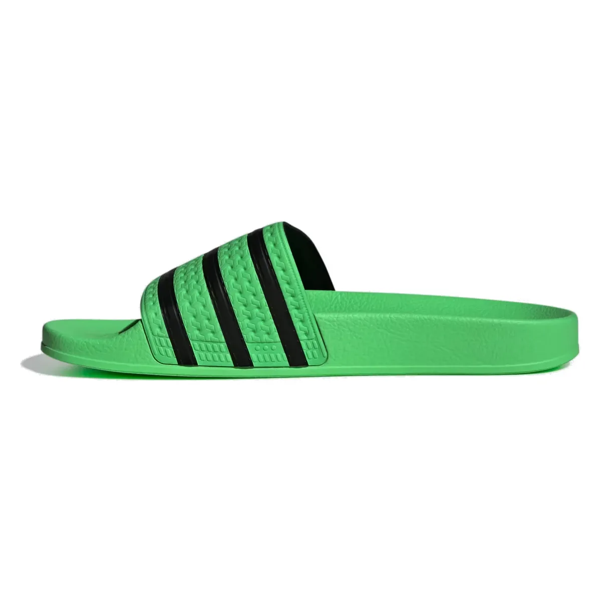 adidas Adilette Slides Screaming Green Core Black