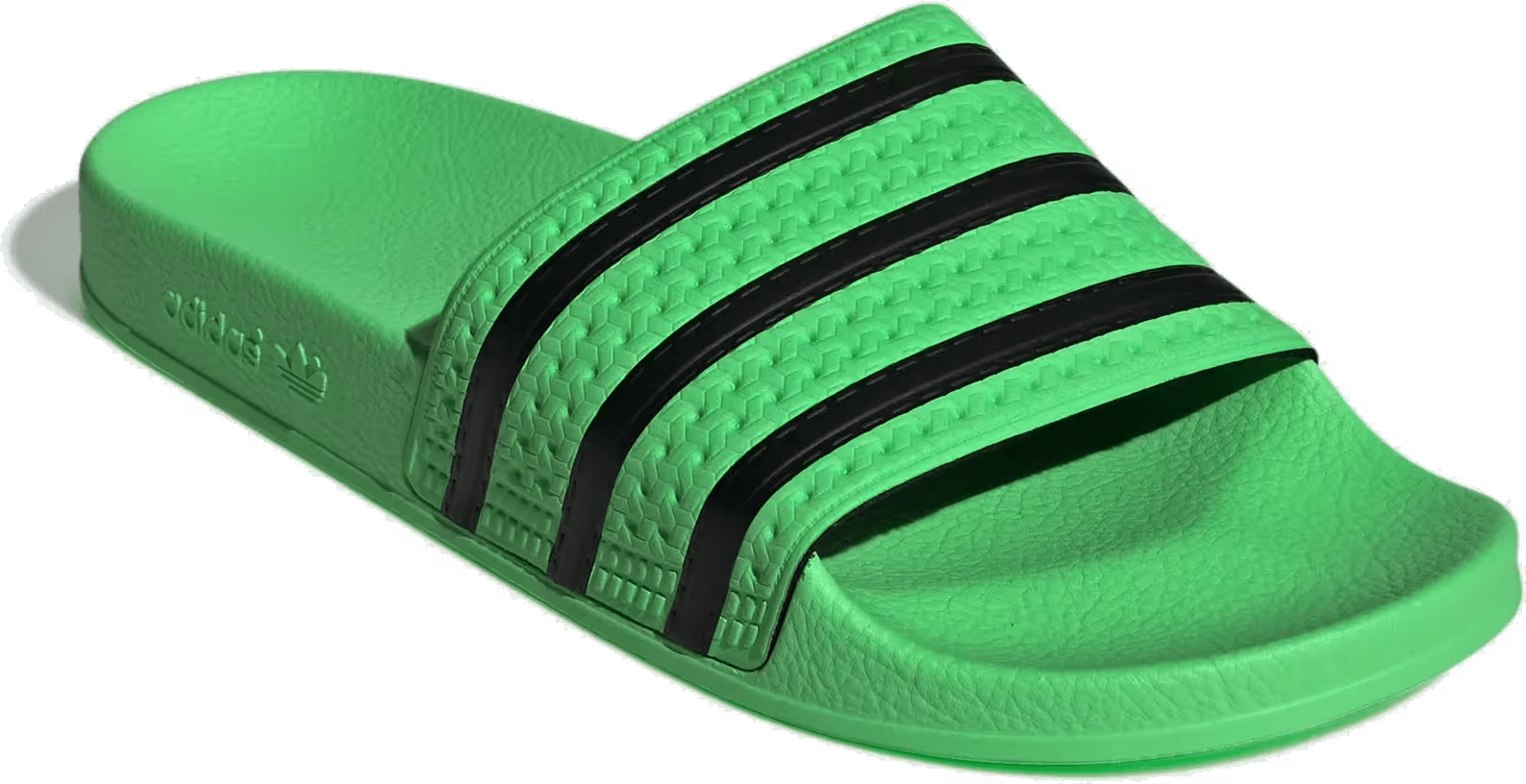 adidas Adilette Slides Screaming Green Core Black