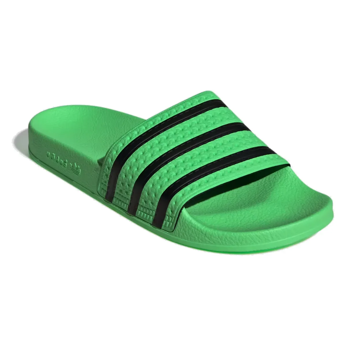 adidas Adilette Slides Screaming Green Core Black