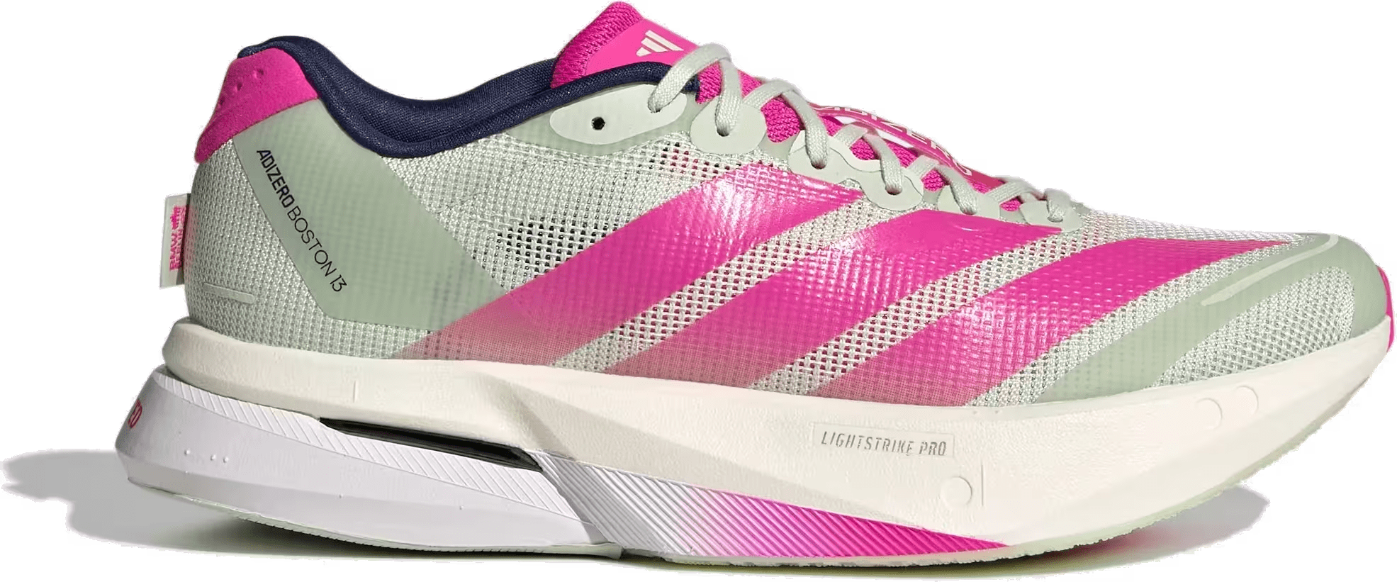 adidas Adizero Boston 13 Linen Green Shock Pink (Women's)