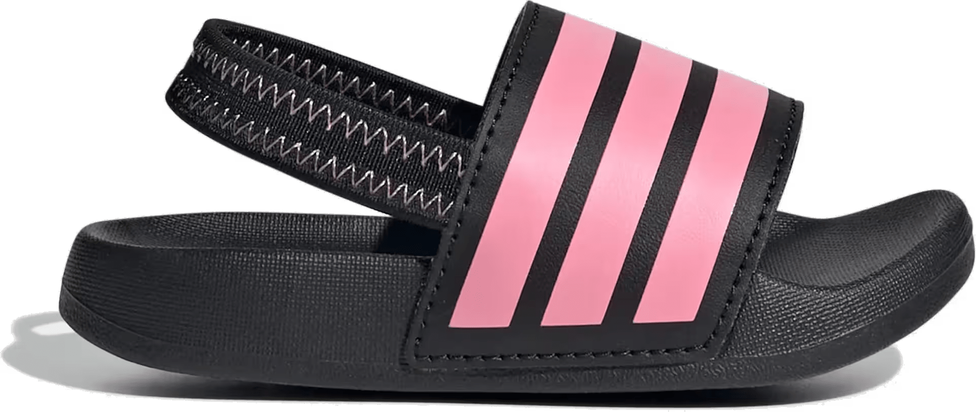 adidas Adilette Estrap Slides Black Bliss Pink (TD)
