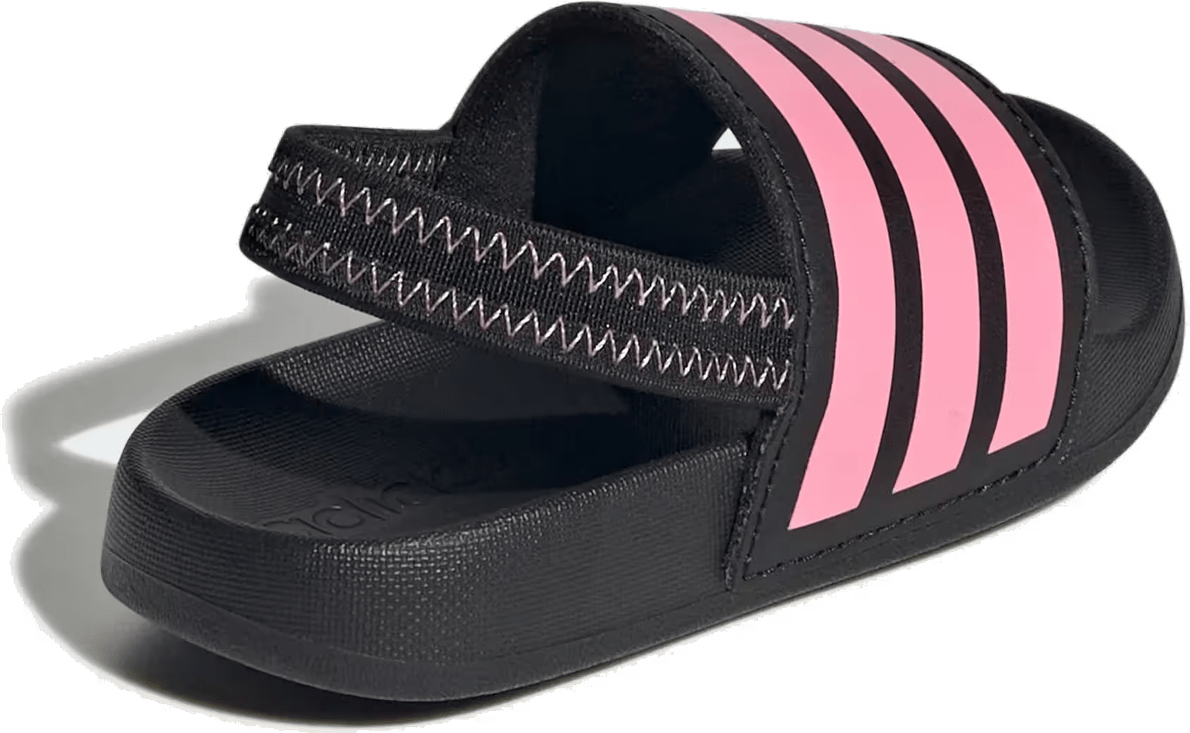 adidas Adilette Estrap Slides Black Bliss Pink (TD)