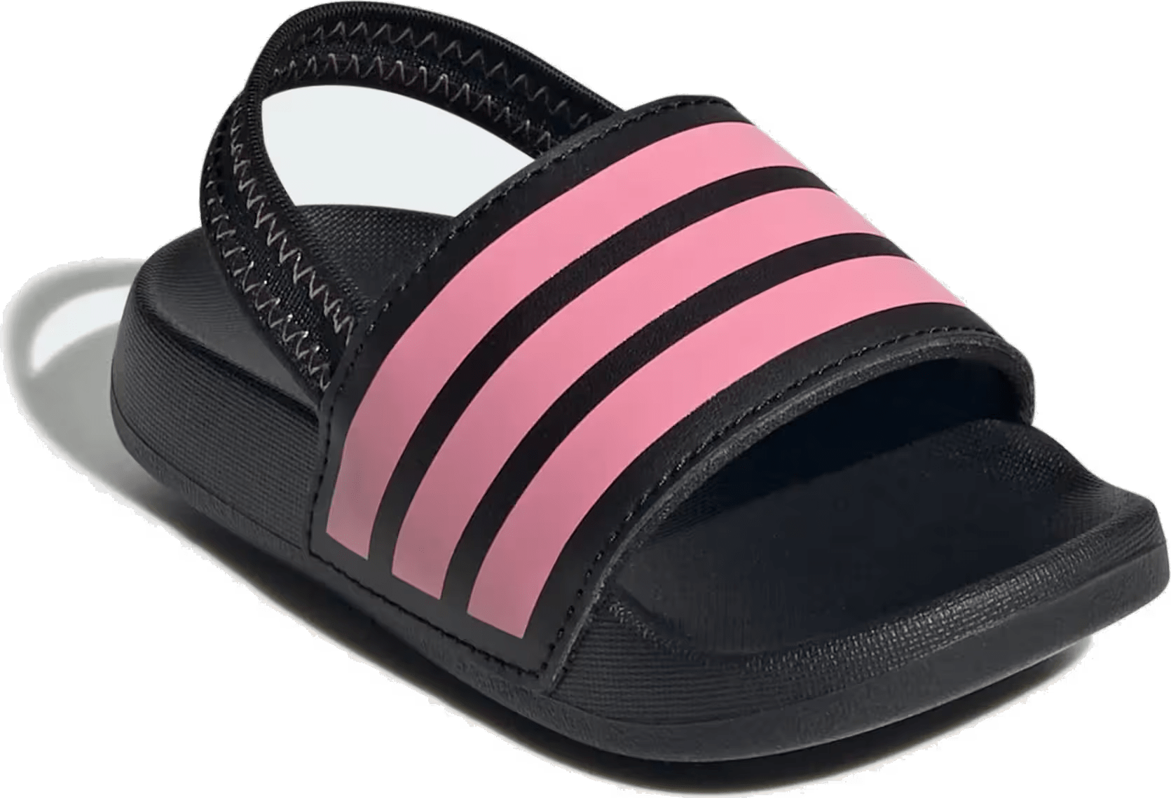 adidas Adilette Estrap Slides Black Bliss Pink (TD)