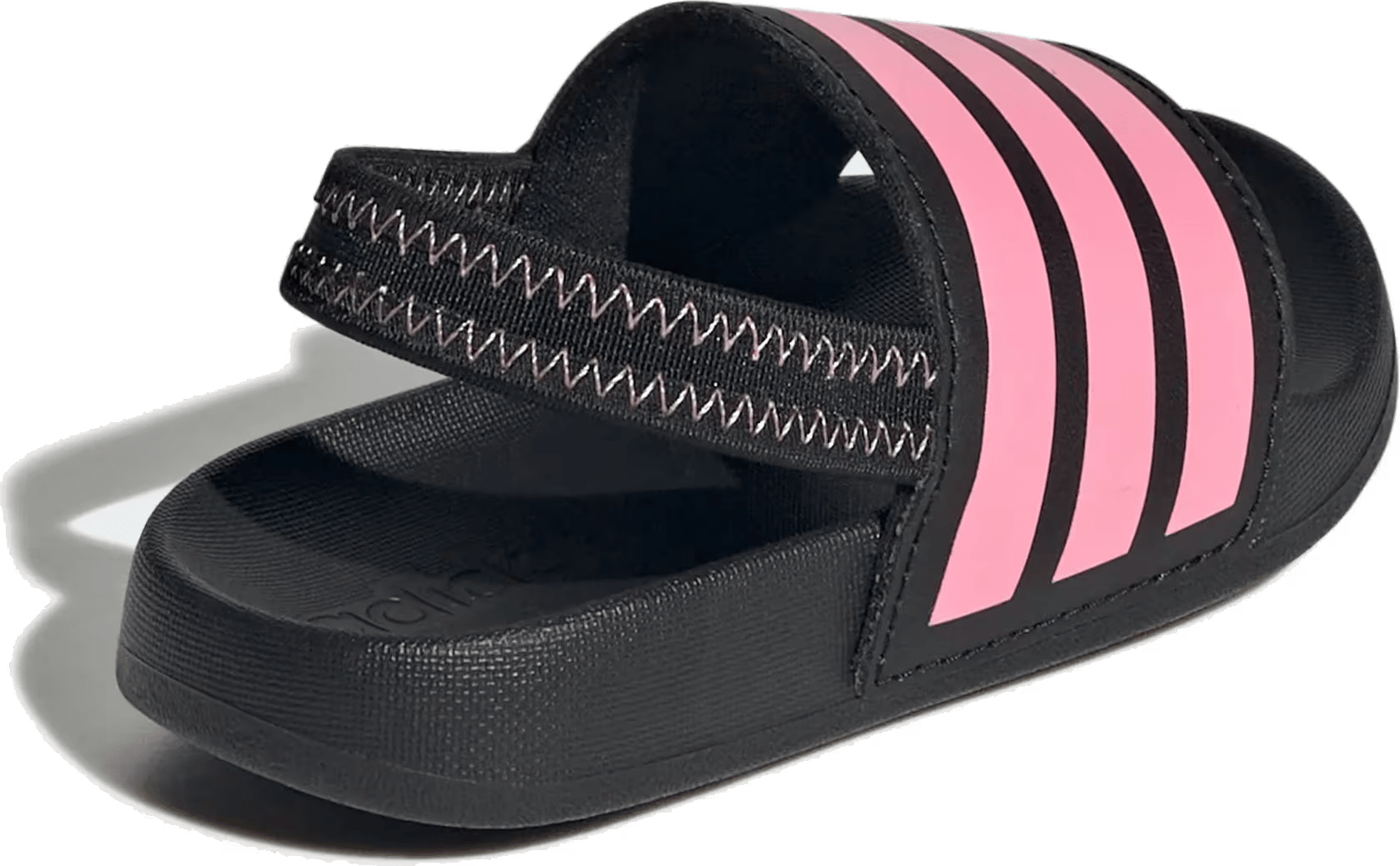 adidas Adilette Estrap Slides Black Bliss Pink (TD)