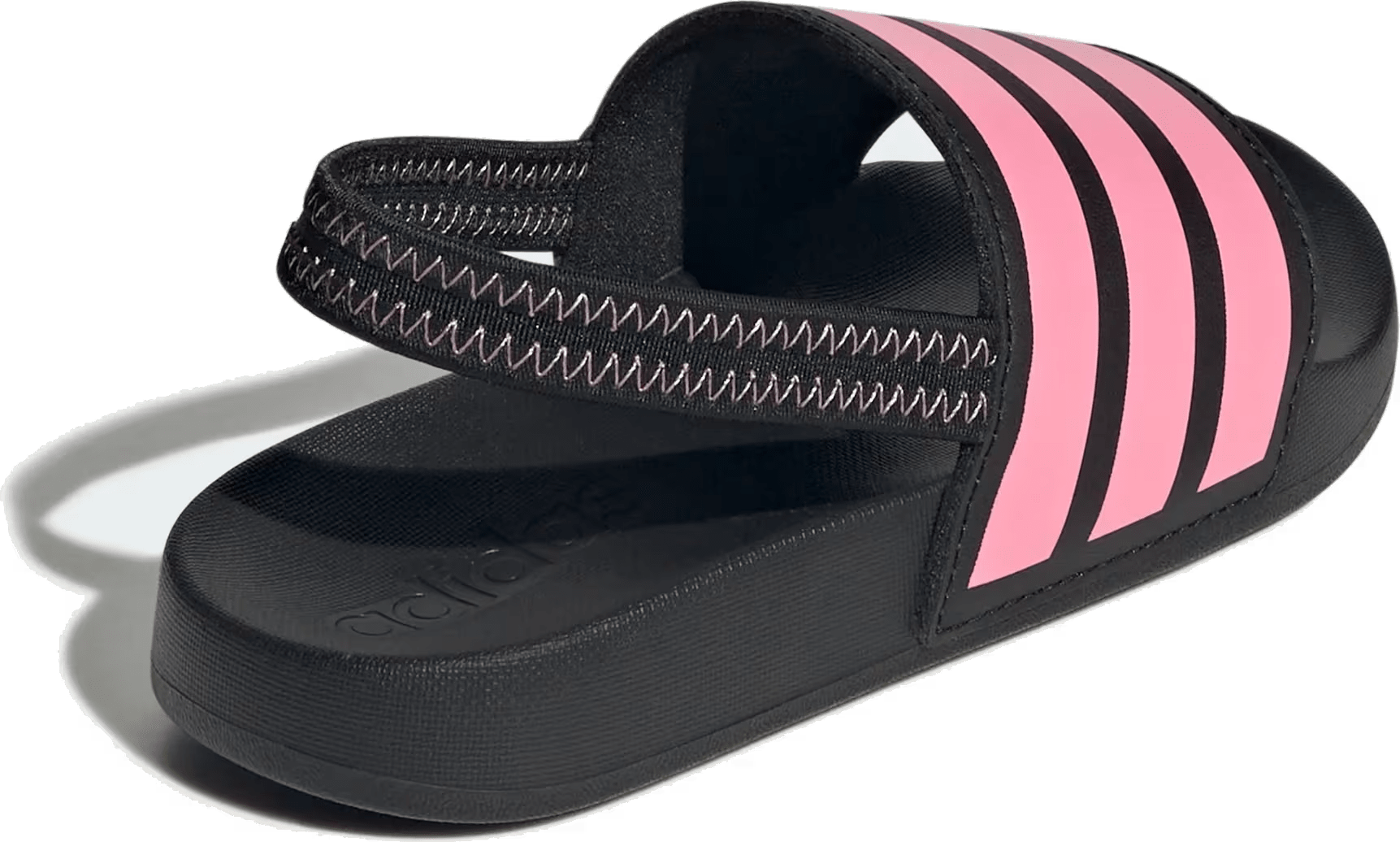 adidas Adilette Estrap Slides Black Bliss Pink (PS)