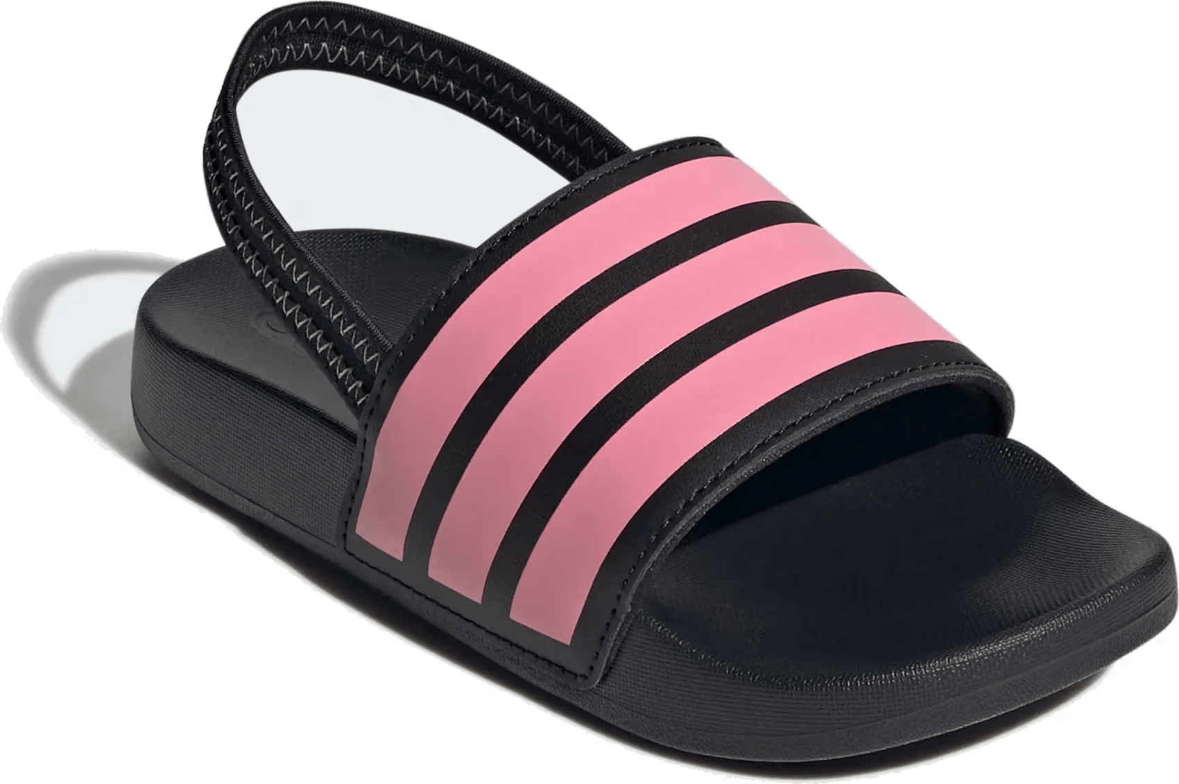 adidas Adilette Estrap Slides Black Bliss Pink (PS)