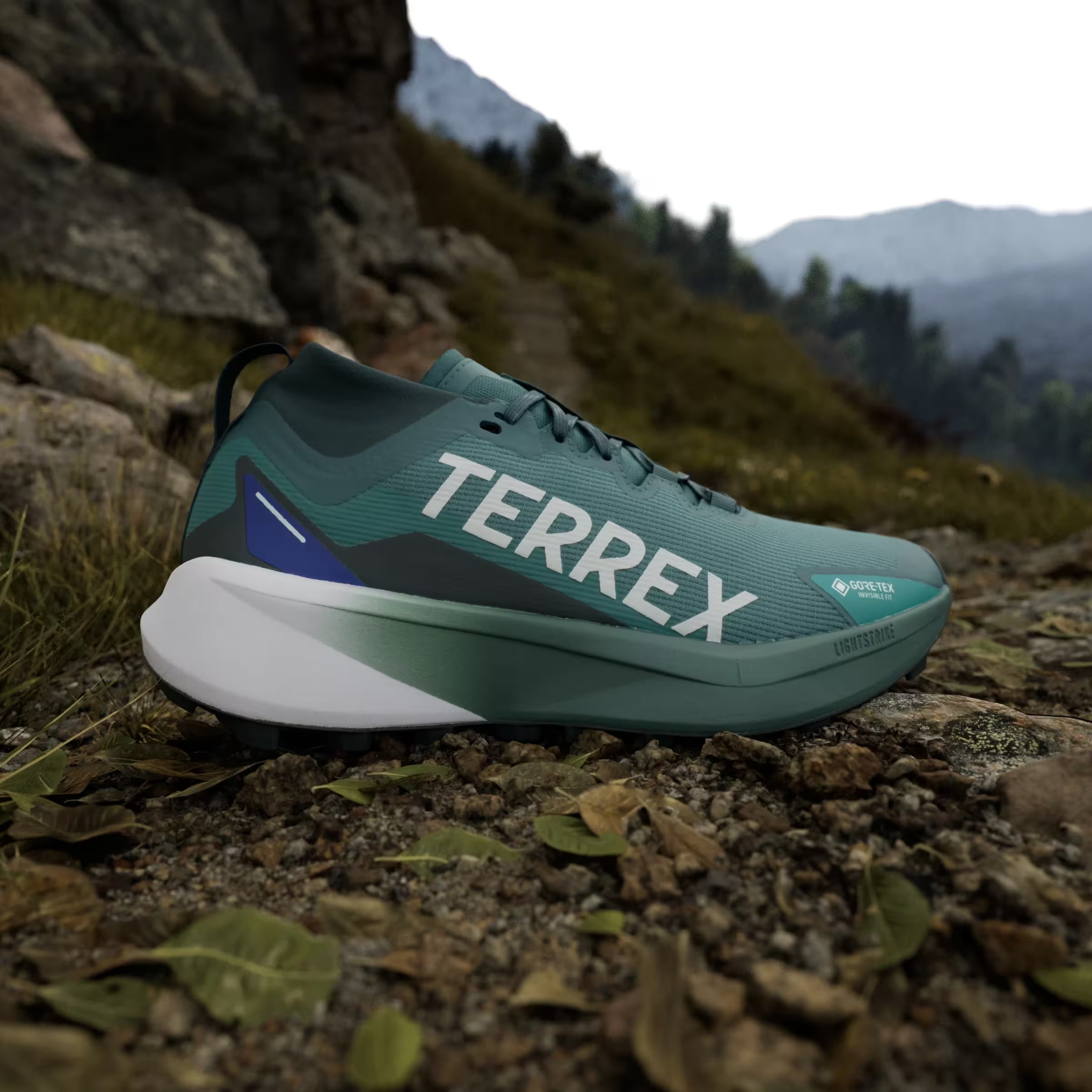 adidas Terrex Agravic Gore-Tex Trail Preloved Teal Cloud White Semi Lucid Blue