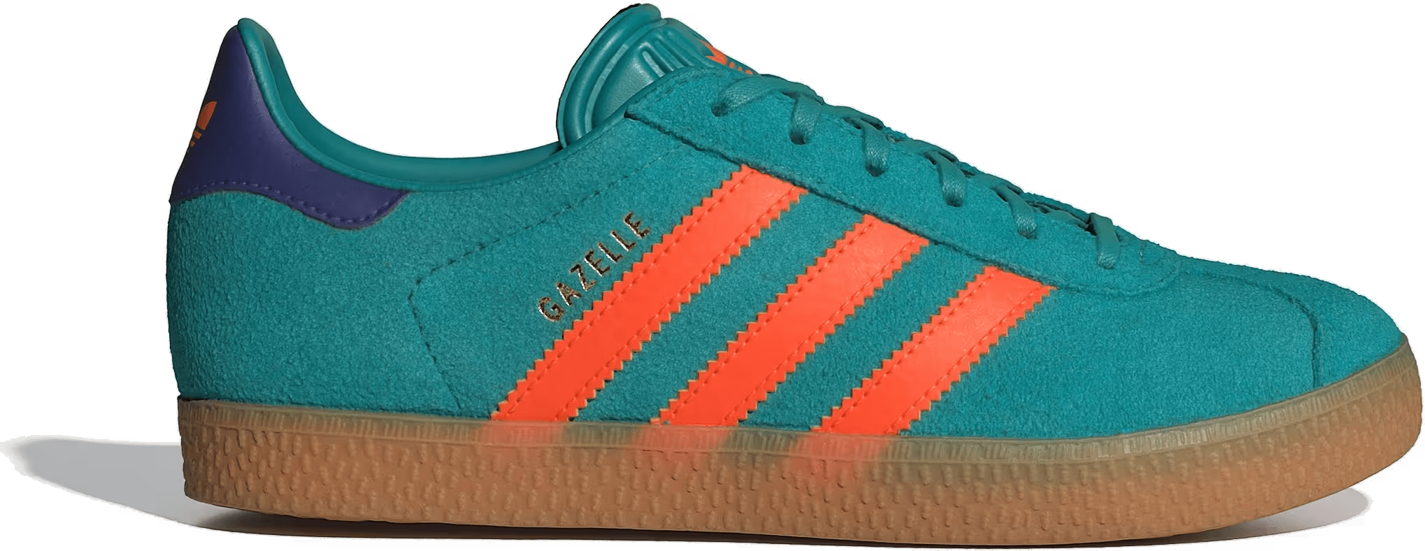 adidas Gazelle Pure Teal Impact Orange Collegiate Purple (GS)