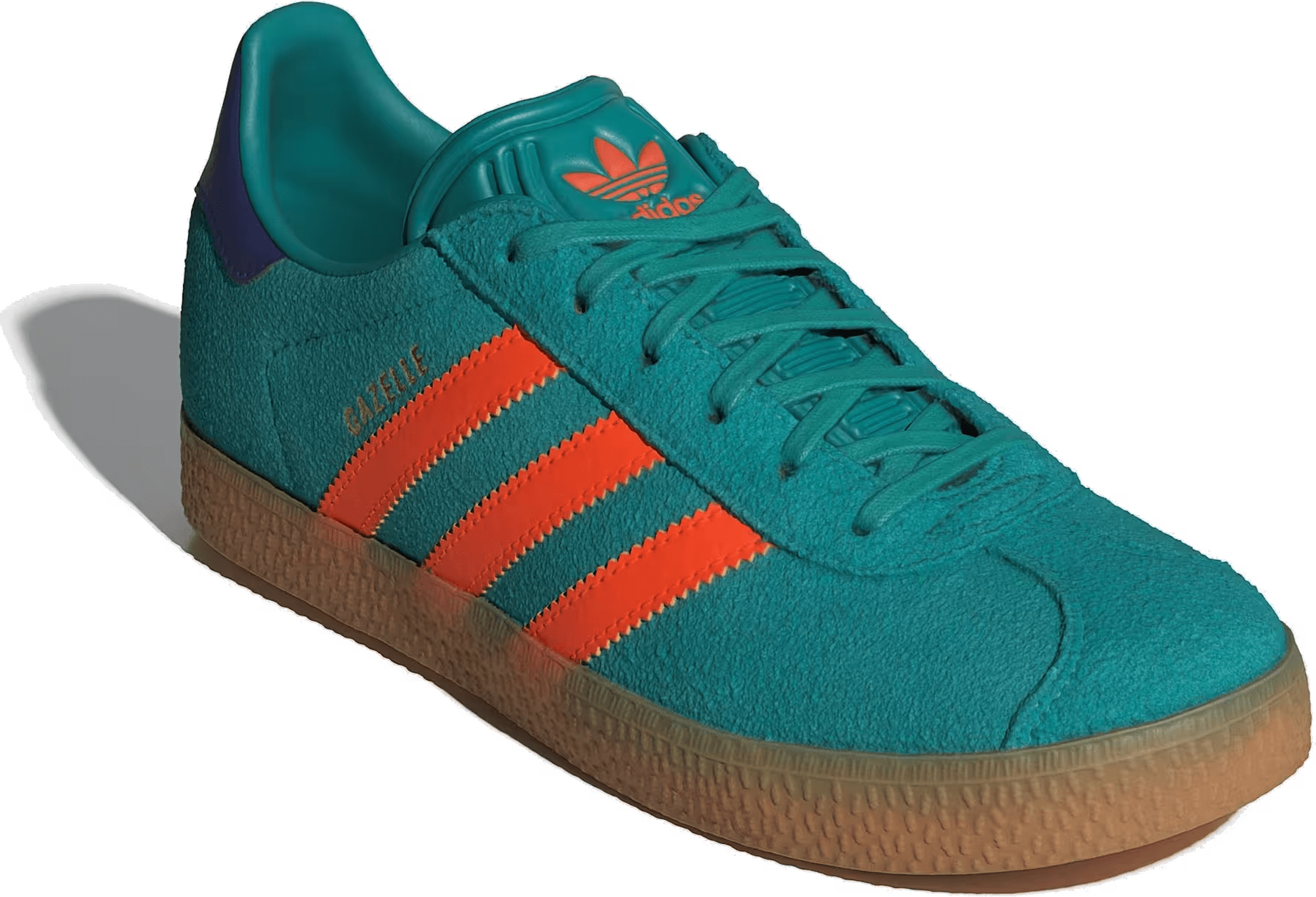 adidas Gazelle Pure Teal Impact Orange Collegiate Purple (GS)