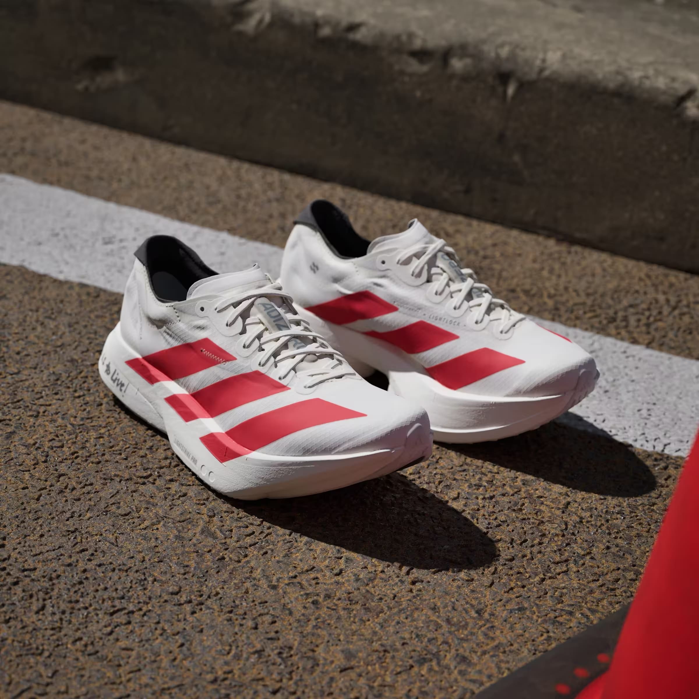 adidas Adizero Adios Pro 4 Off White Better Scarlet Core Black (Women's)