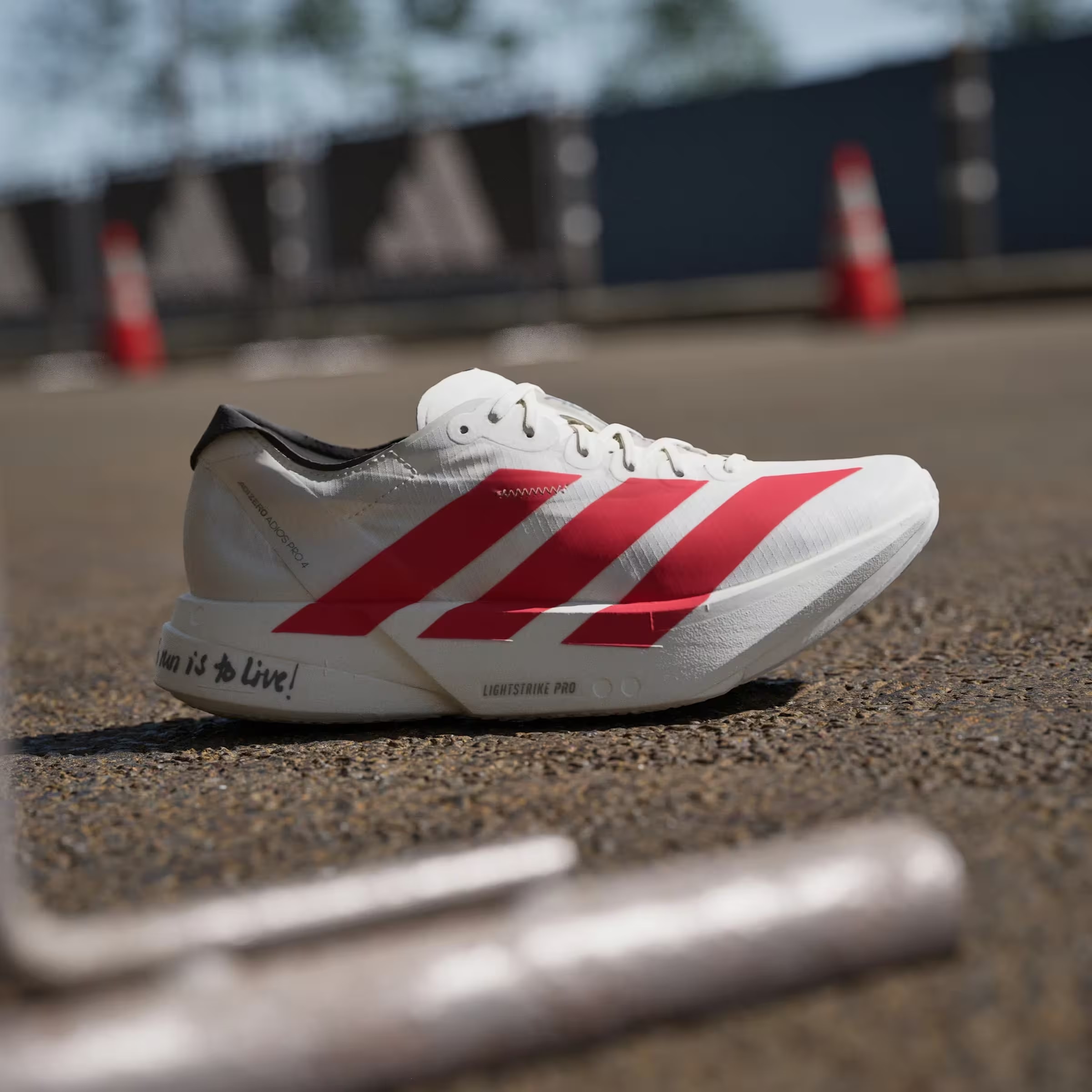adidas Adizero Adios Pro 4 Off White Better Scarlet Core Black (Women's)