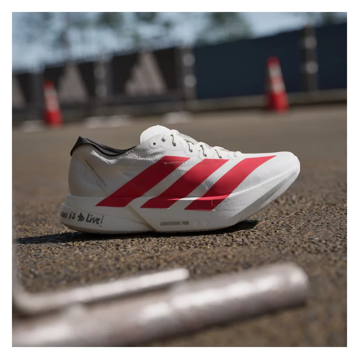 adidas Adizero Adios Pro 4 Off White Better Scarlet Core Black (Women's)