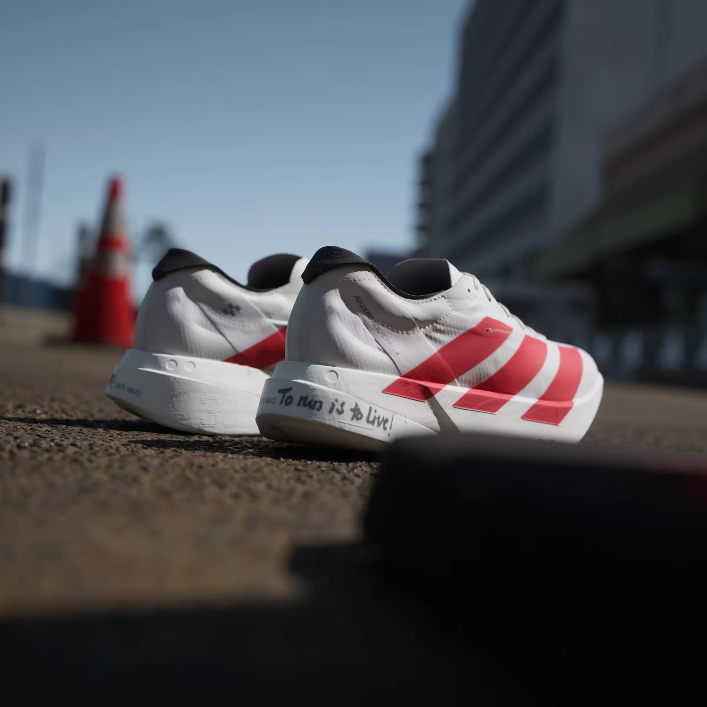 adidas Adizero Adios Pro 4 Off White Better Scarlet Core Black (Women's)