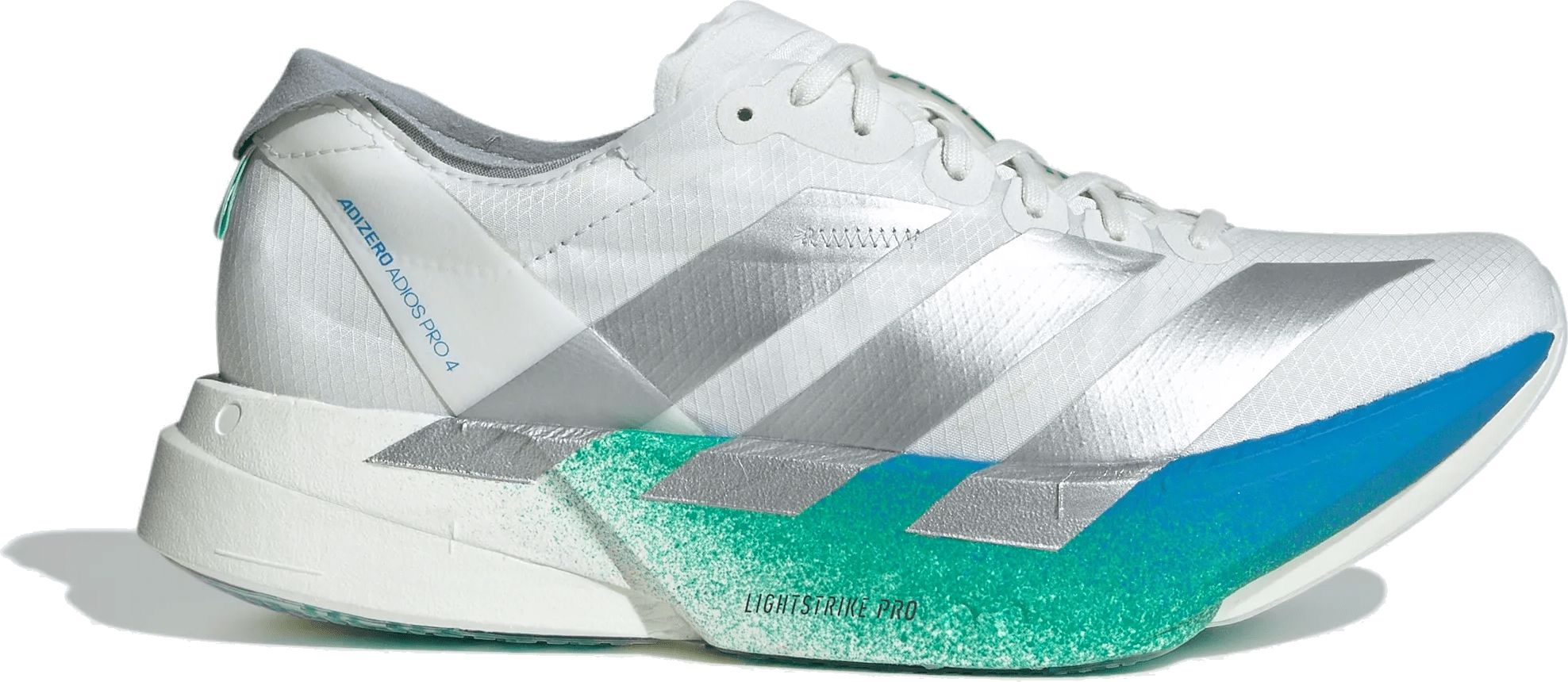 adidas Adizero Adios Pro 4 Crystal White Matte Silver Glory Green (Women's)