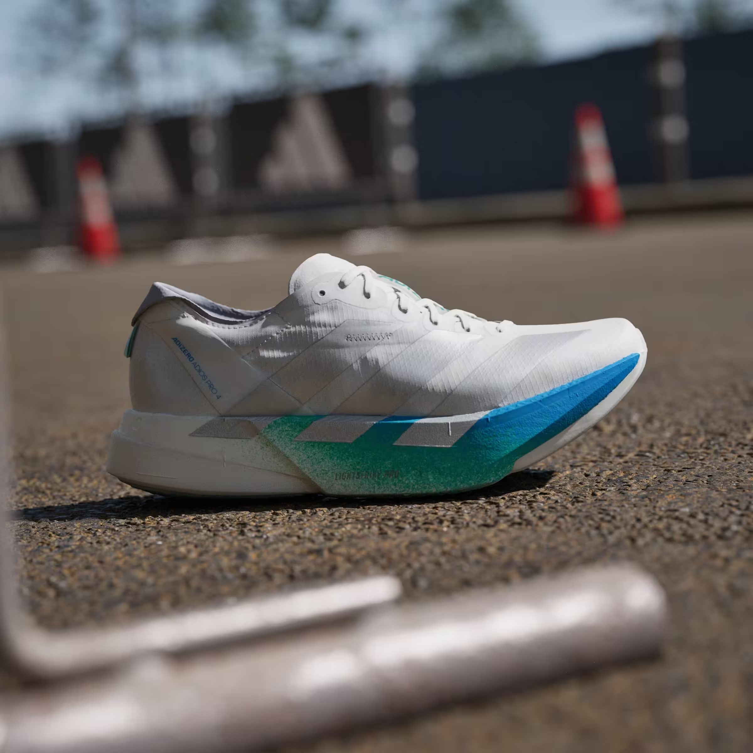 adidas Adizero Adios Pro 4 Crystal White Matte Silver Glory Green (Women's)