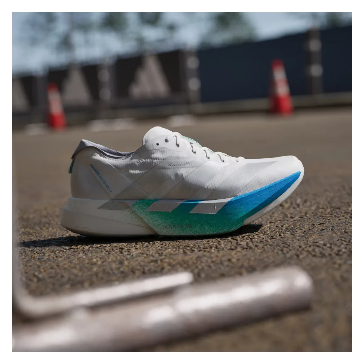 adidas Adizero Adios Pro 4 Crystal White Matte Silver Glory Green (Women's)
