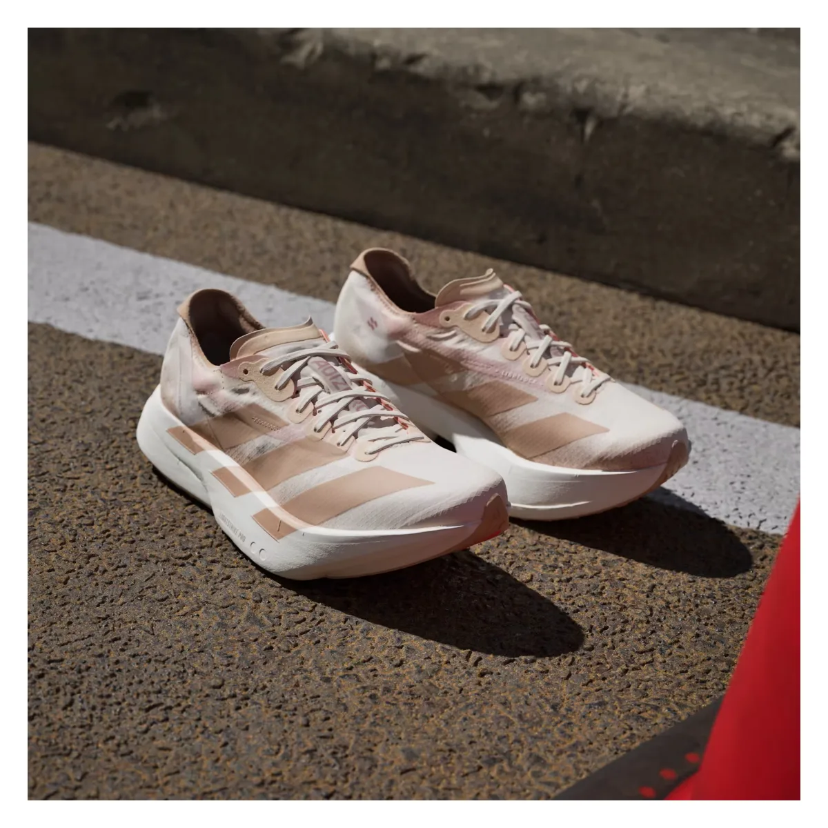 adidas Adizero Adios Pro 4 Chalk White Warm Sandstone Semi Impact Orange (Women's)
