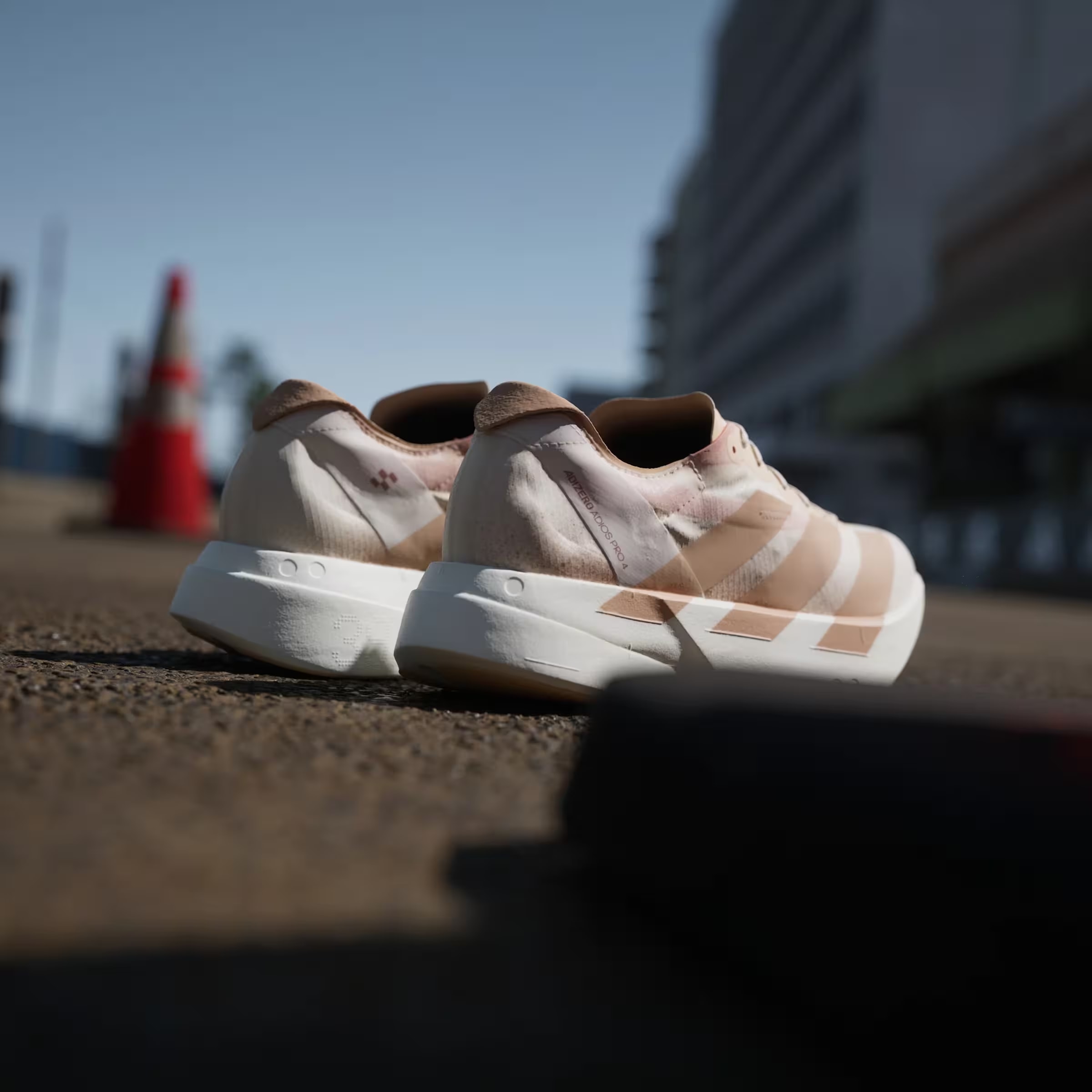 adidas Adizero Adios Pro 4 Chalk White Warm Sandstone Semi Impact Orange (Women's)