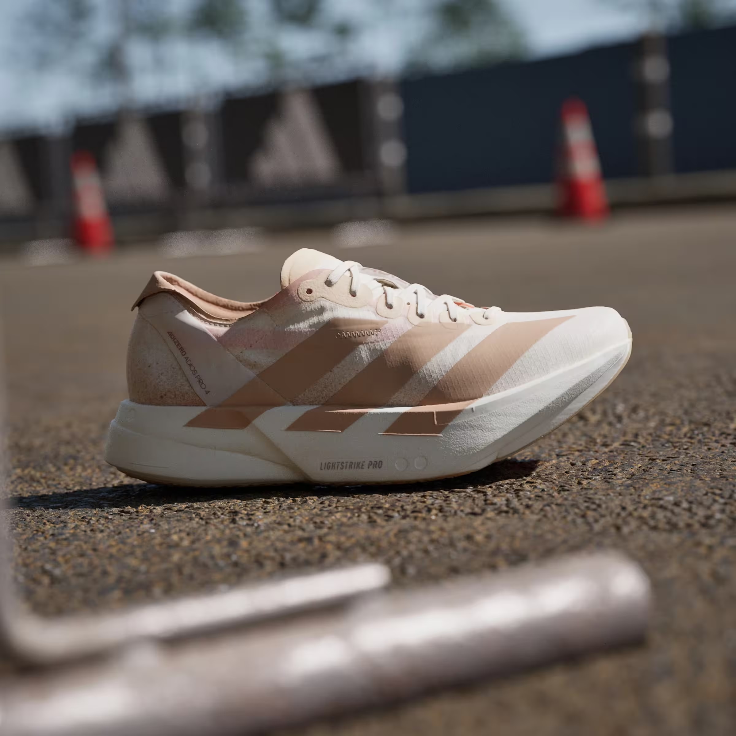 adidas Adizero Adios Pro 4 Chalk White Warm Sandstone Semi Impact Orange (Women's)